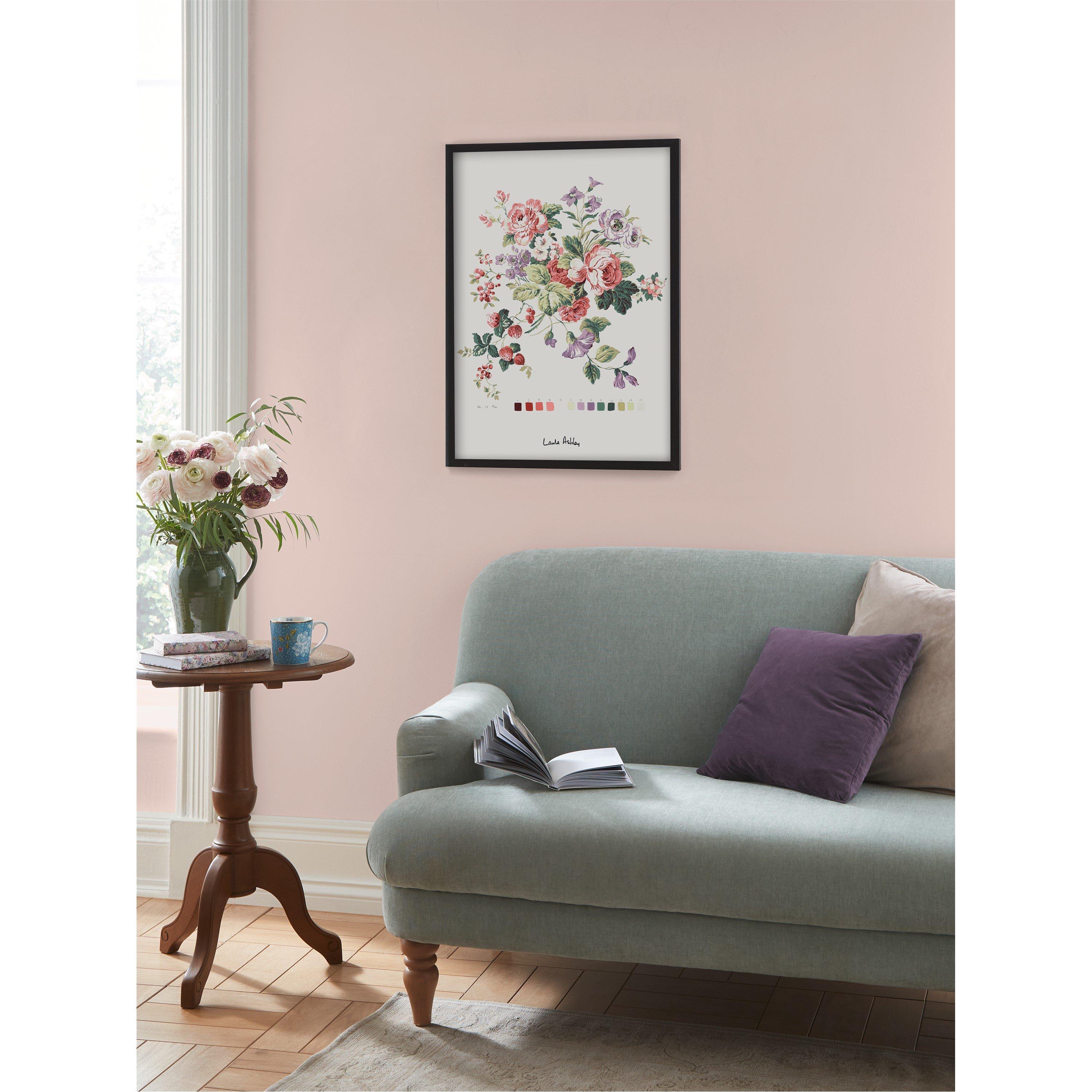 White - Laura Ashley - Rosemore Print in a Black Frame - 2