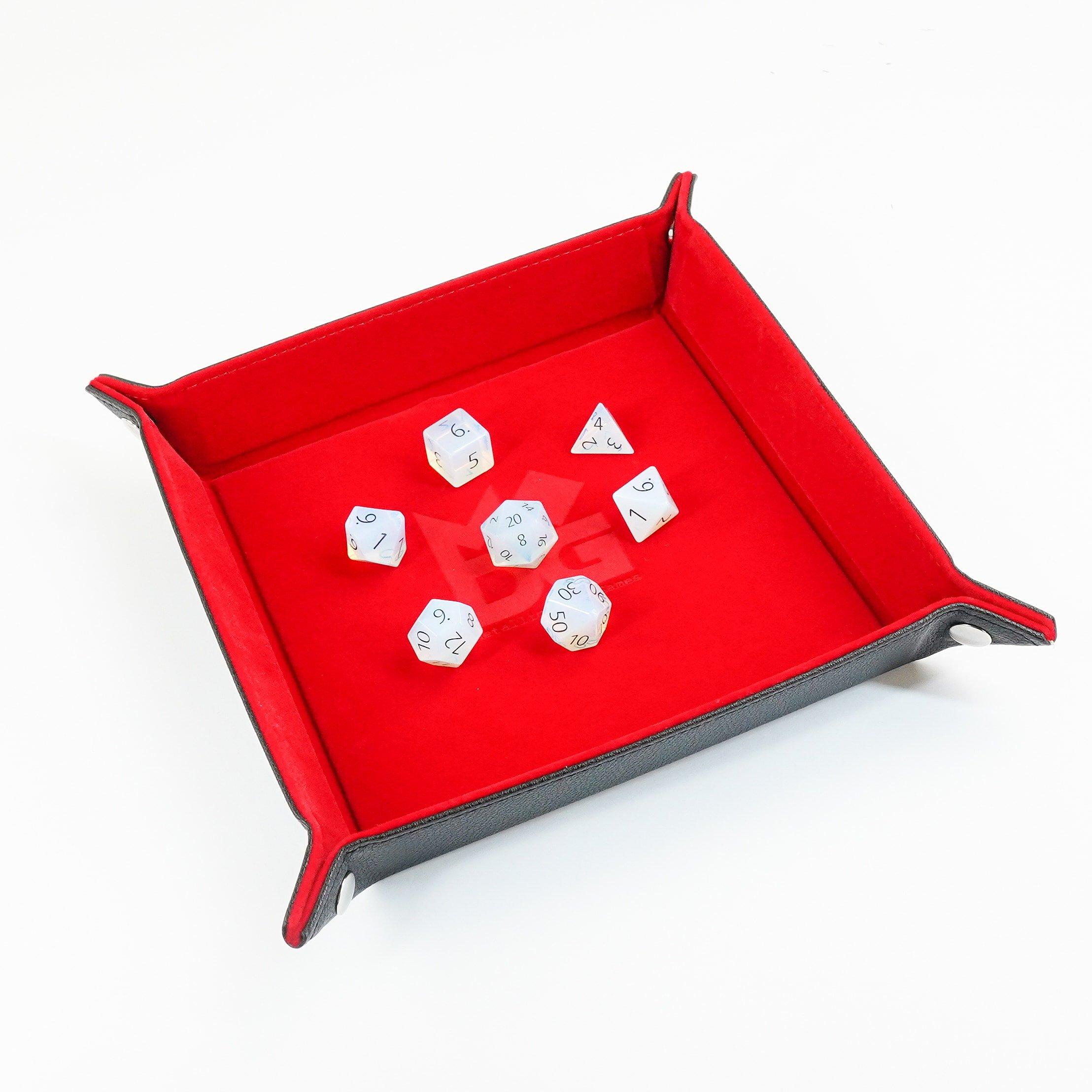 Merchandise - Asmodee - Fold Up Velvet Dice Tray: Red - 3