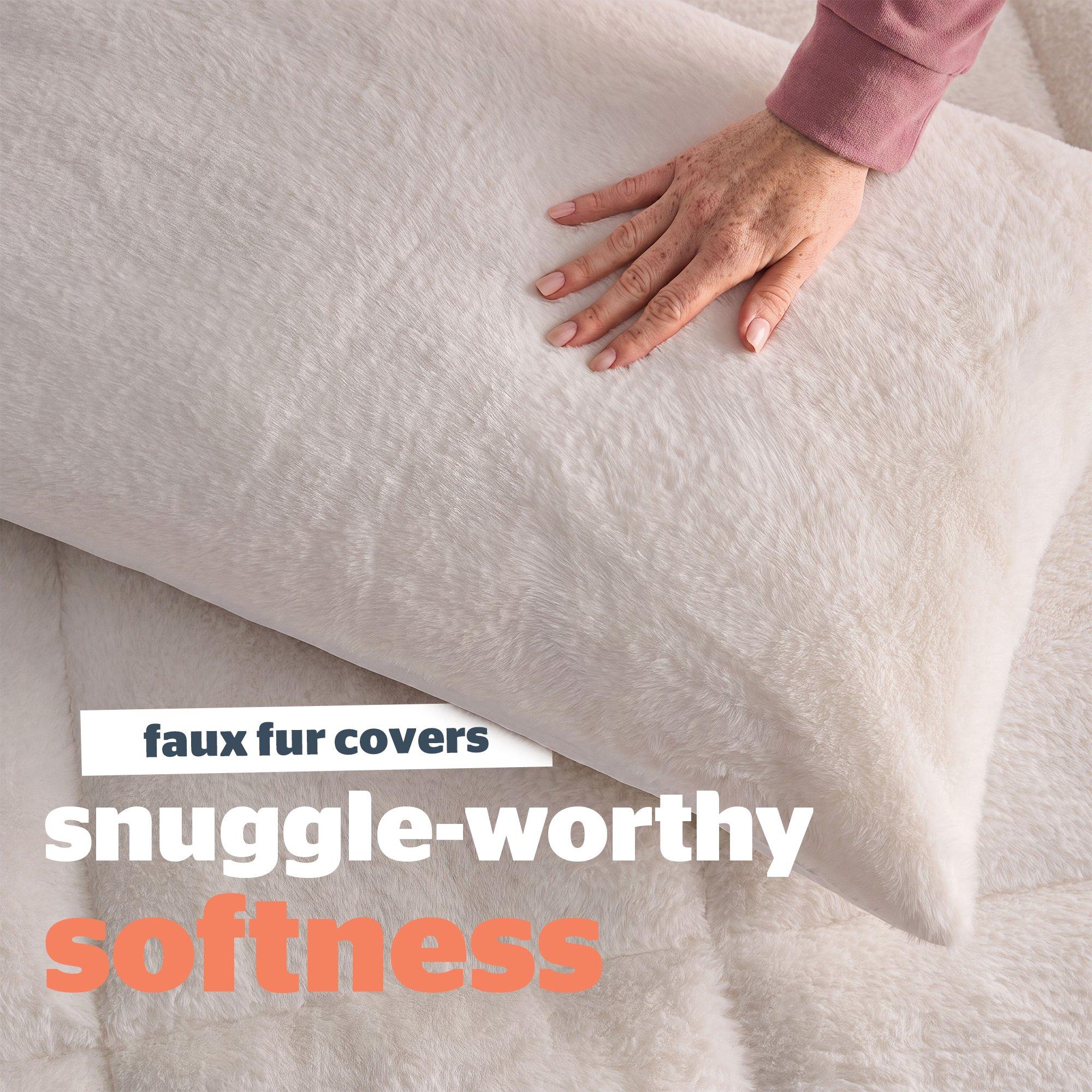 White - Silentnight - Coverless Duvet Faux Fur 10.5 Tog - 5