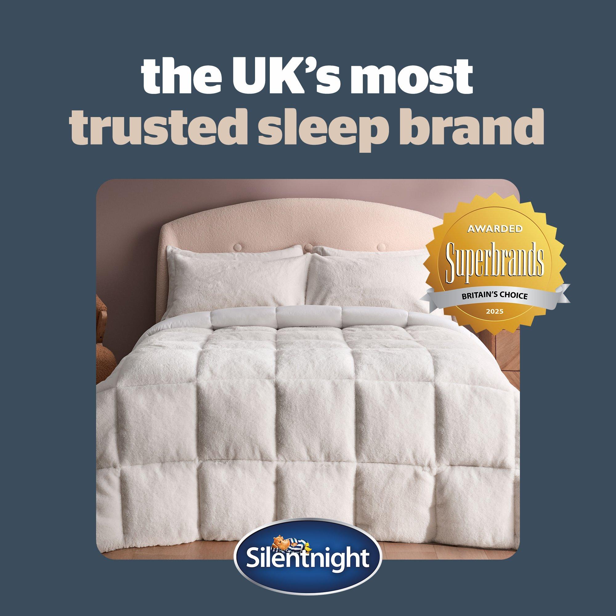 White - Silentnight - Coverless Duvet Faux Fur 10.5 Tog - 8