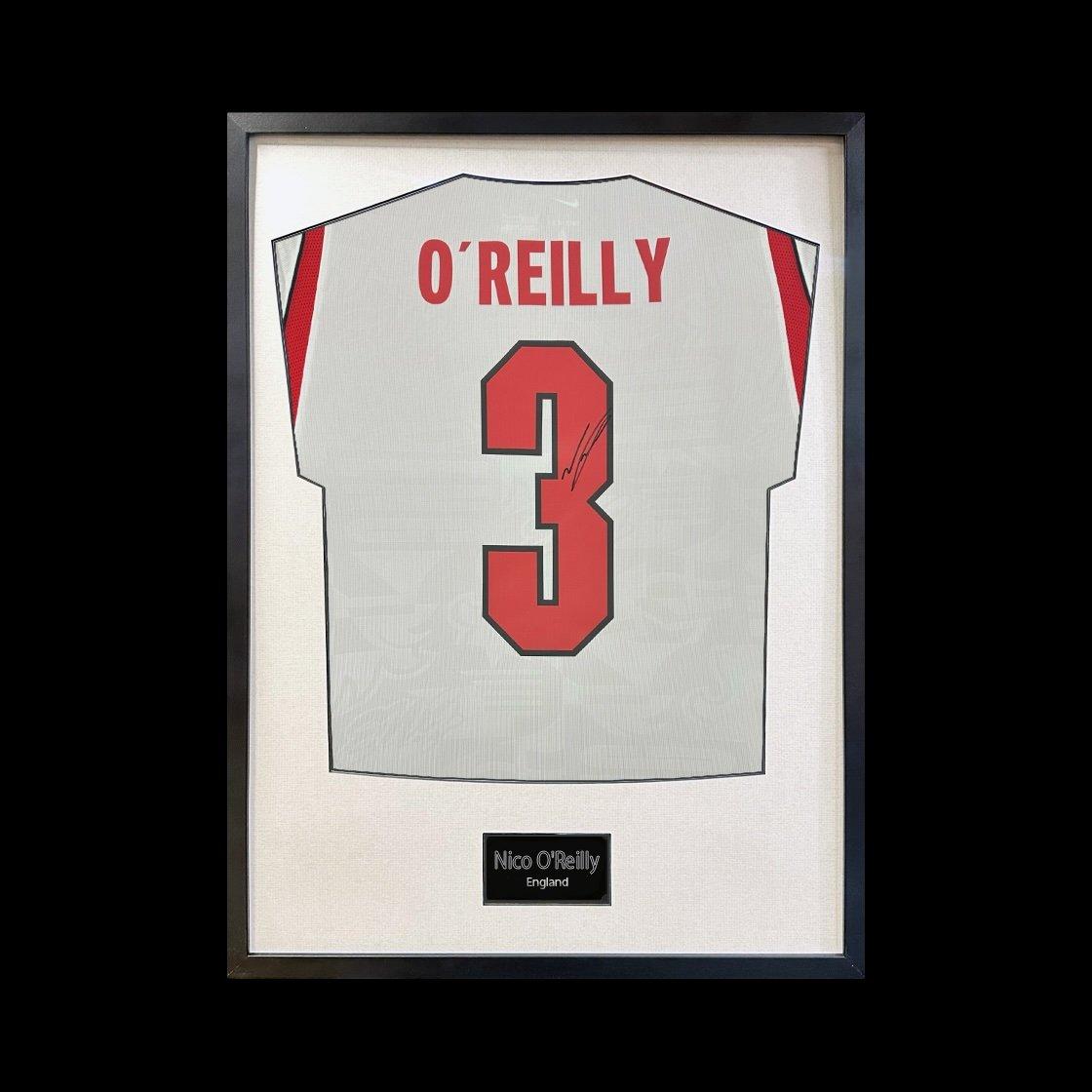 White - The Fan Cave - Nico OReilly Signed England Standard Frame - 1
