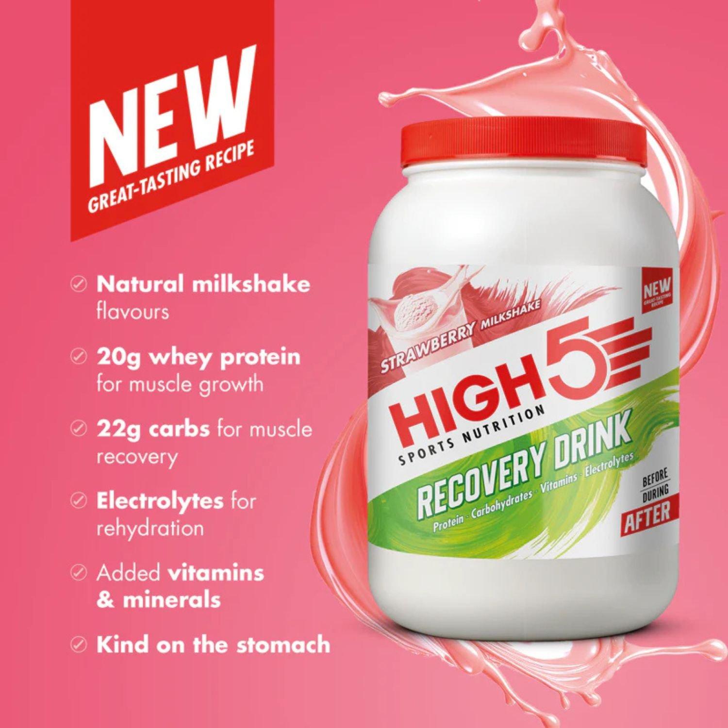 Strawberry Milk - HIGH5 - High 5 Recovery Drink - 1.6kg - 2
