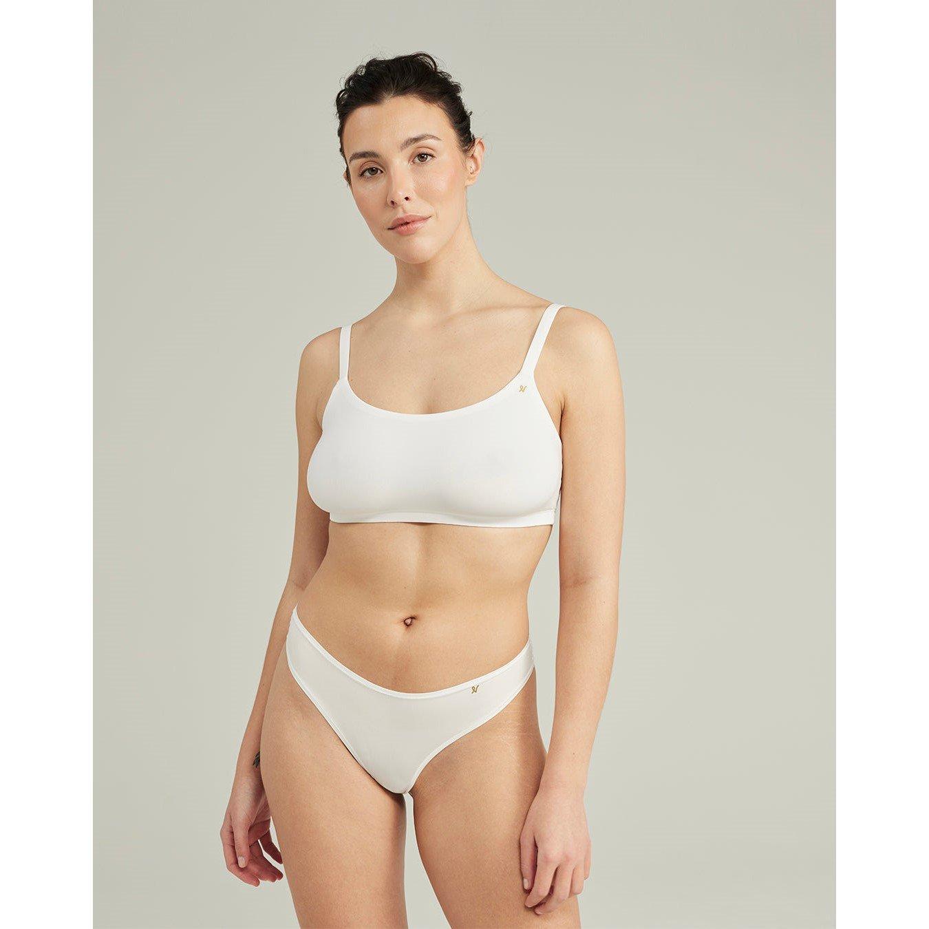 Nudea SCOOP NECK BRALETTE SECOND SKIN STRETCH - White - XL