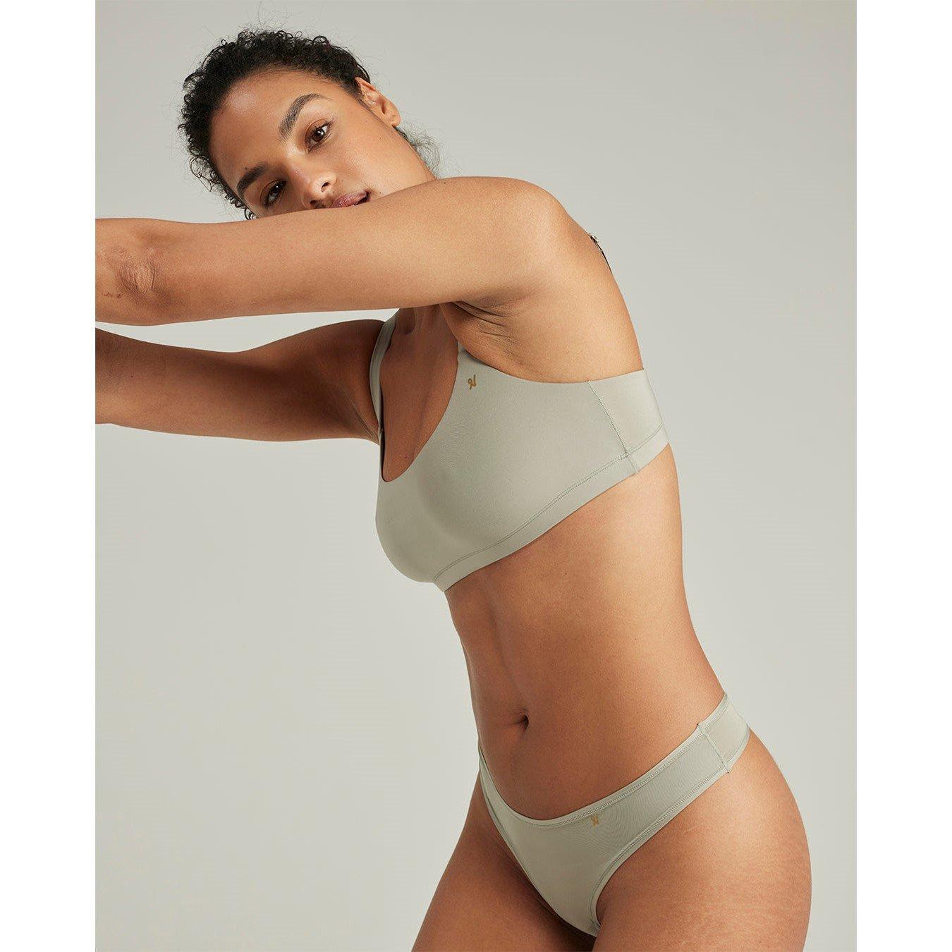 Nudea SCOOP NECK BRALETTE SECOND SKIN STRETCH - Sage Green - M