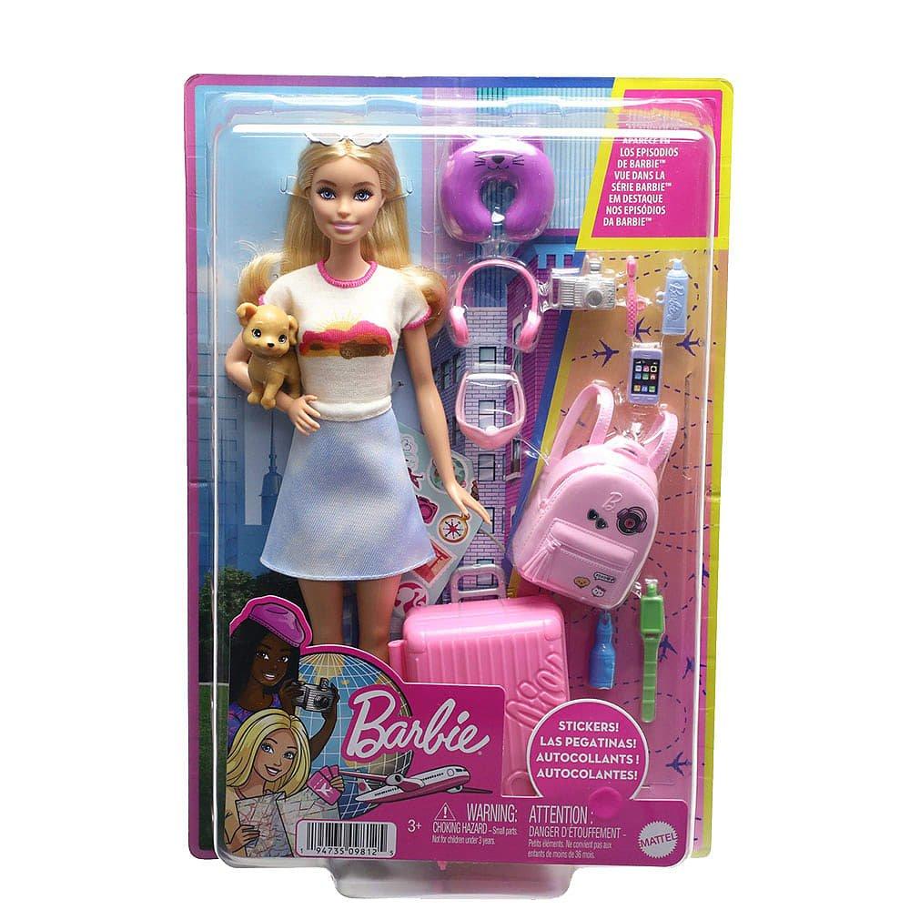 Barbie GAME Barbie Travel Doll Refresh Puppen Sports Direct