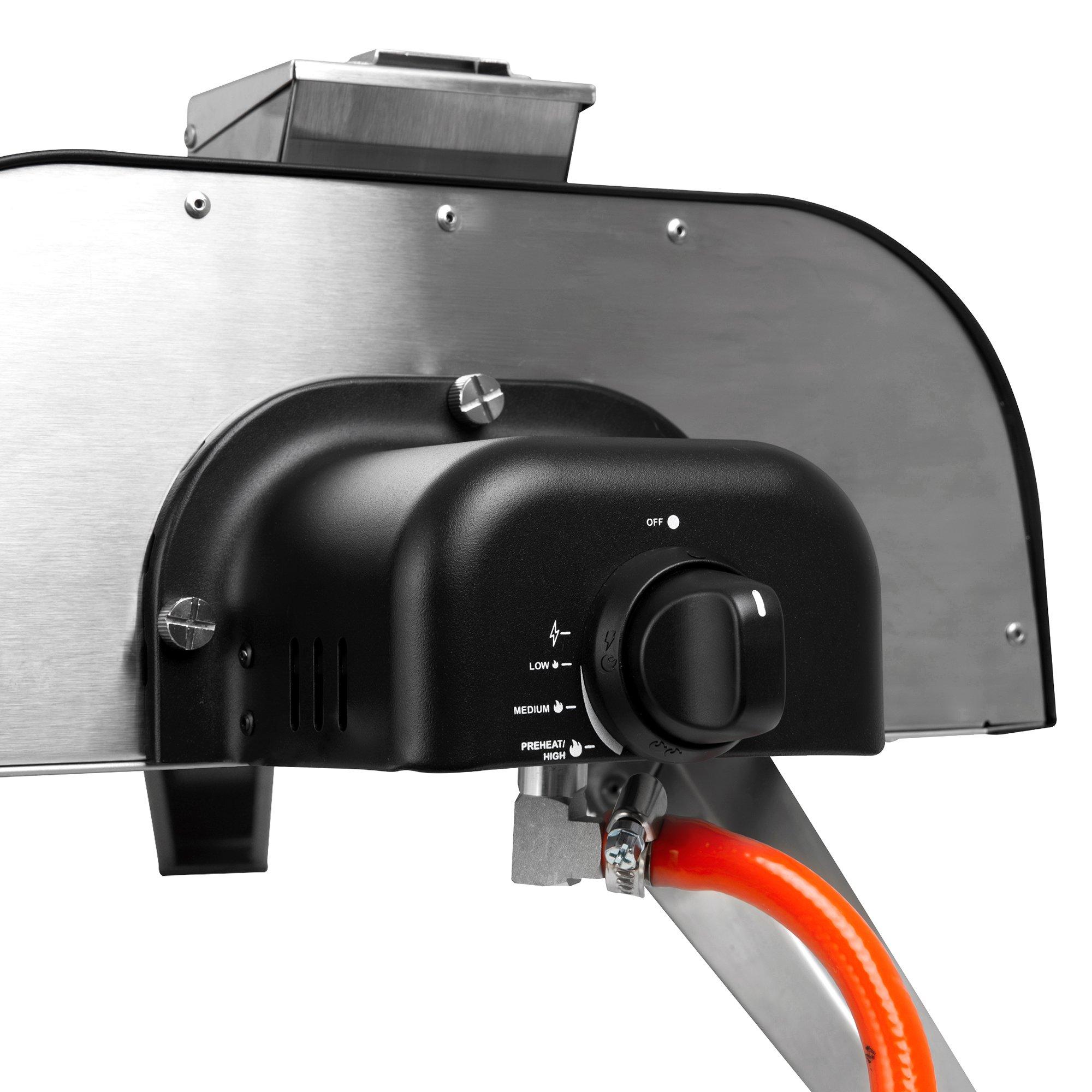 Black - George Foreman - GFDFPO2BPC 12 Multi-Fuel Powered Pizza Oven - 7