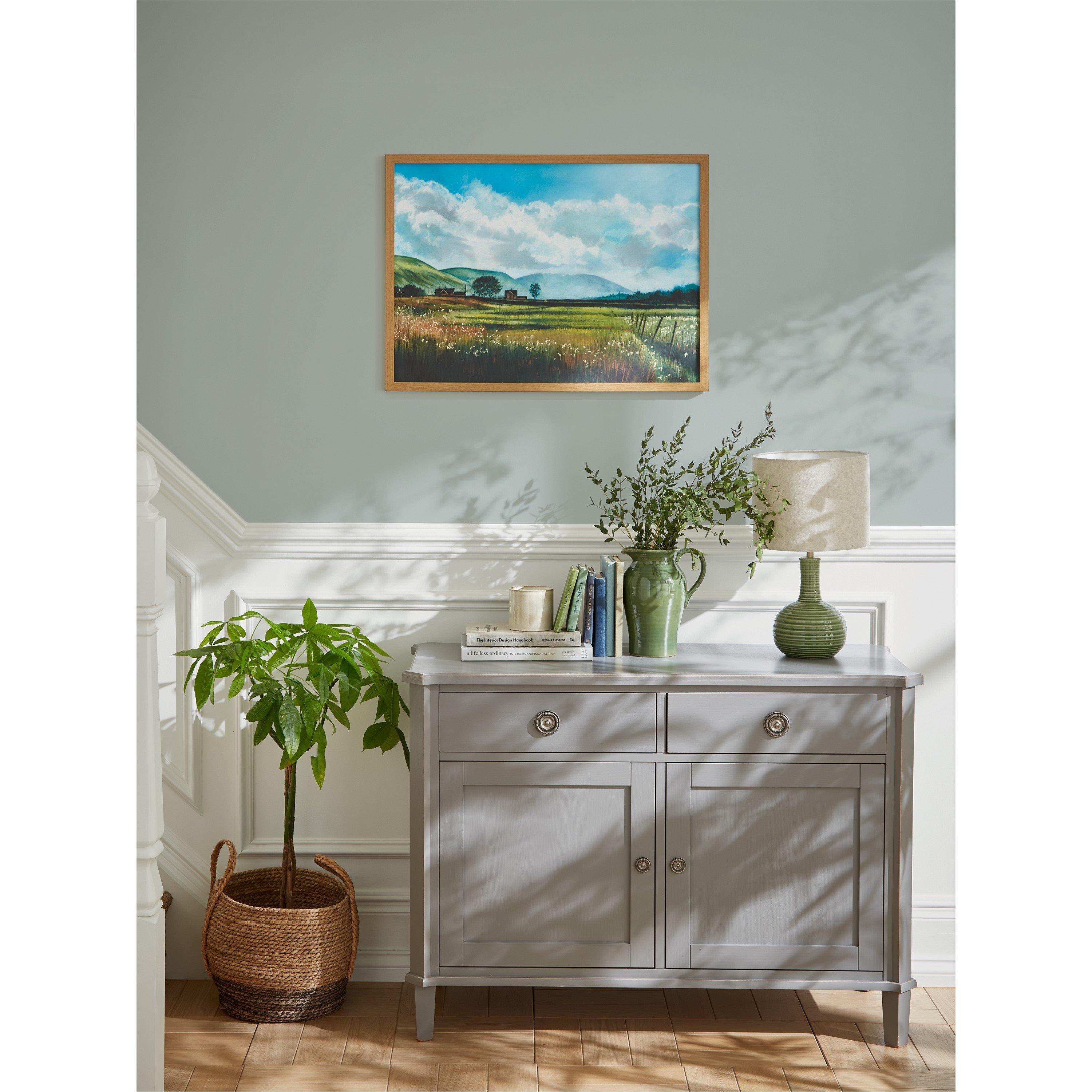 Blue - Laura Ashley - Countryside Scene Print in a Wood Frame - 2