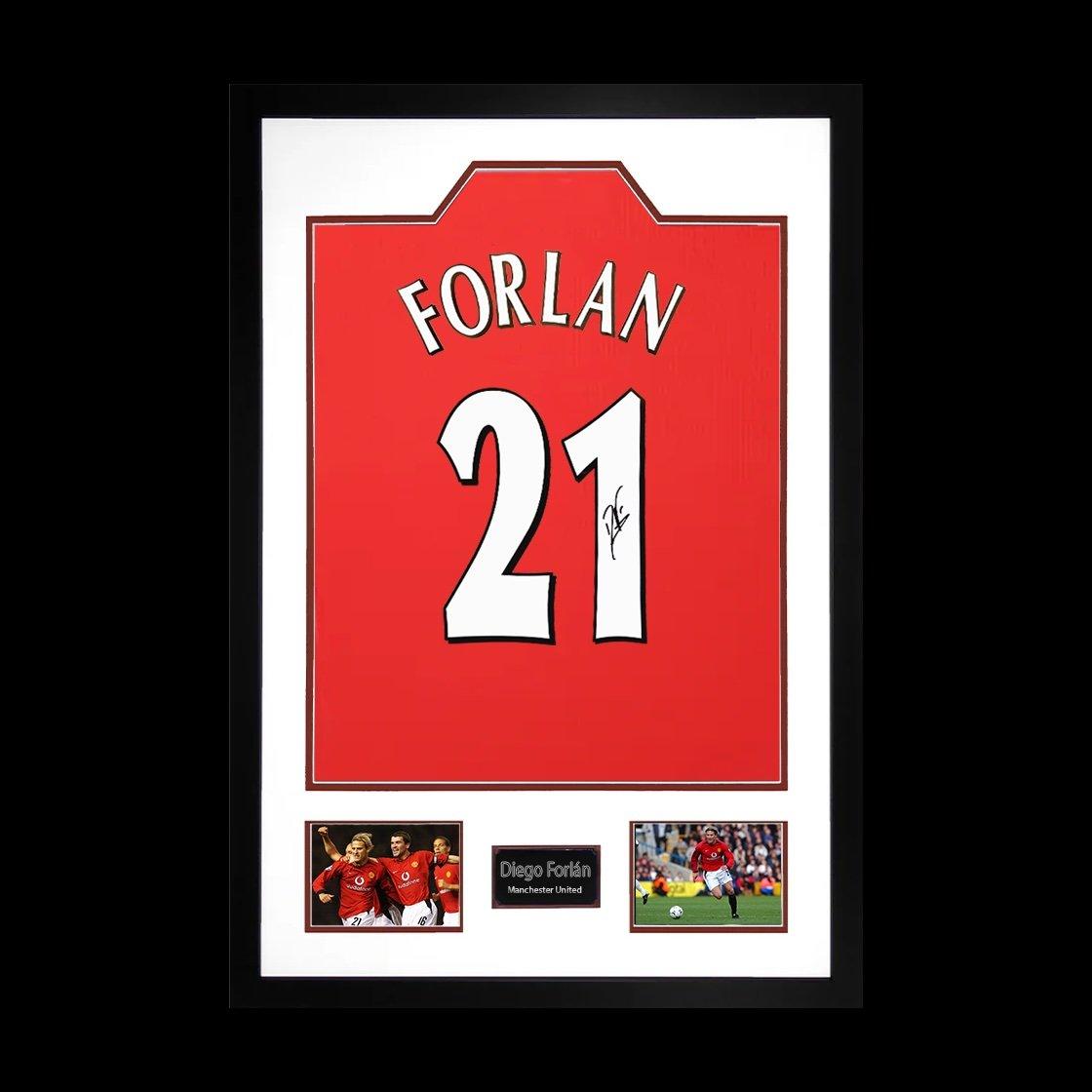 The Fan Cave Diego Forlan Signed Manchester United Shirt Premiu