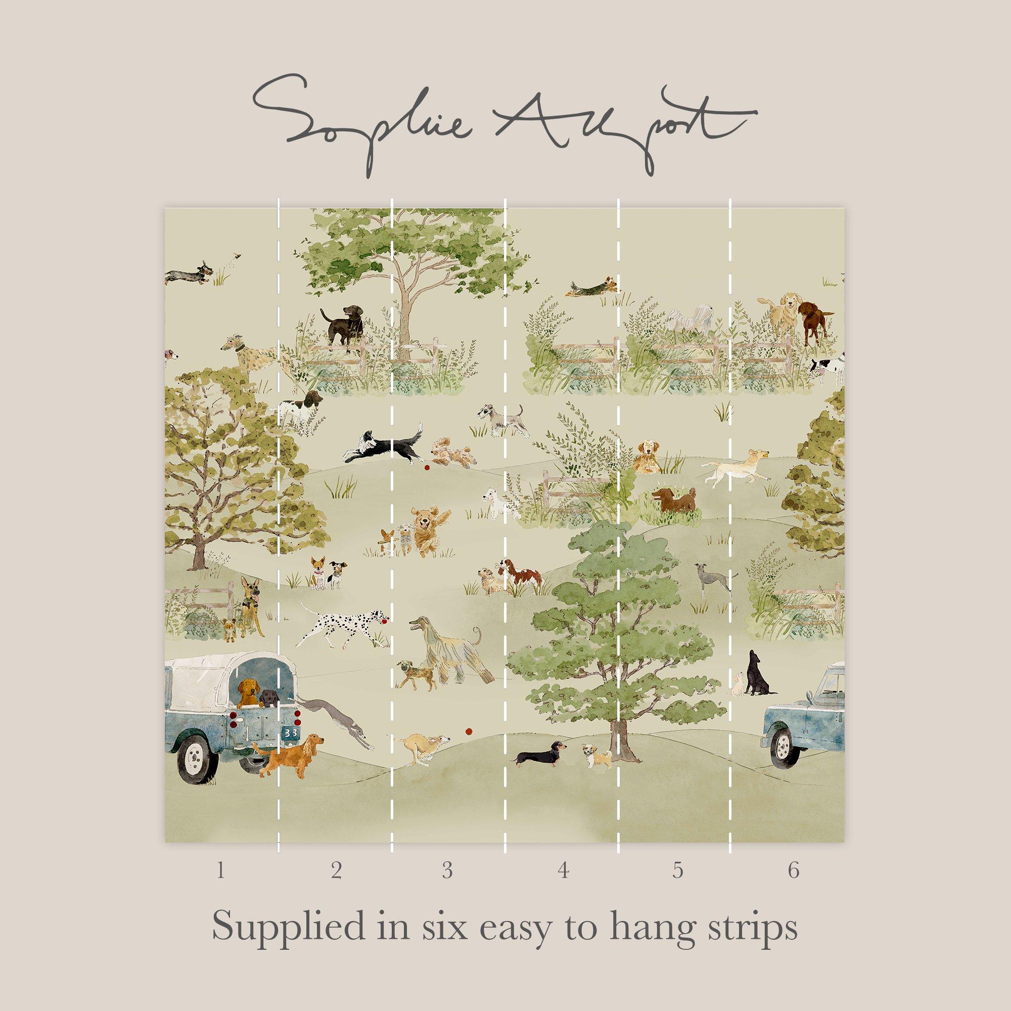 Hambleton Sage - Sophie Allport - Dog Walking Hambleton Sage Fixed Size Mural - 4
