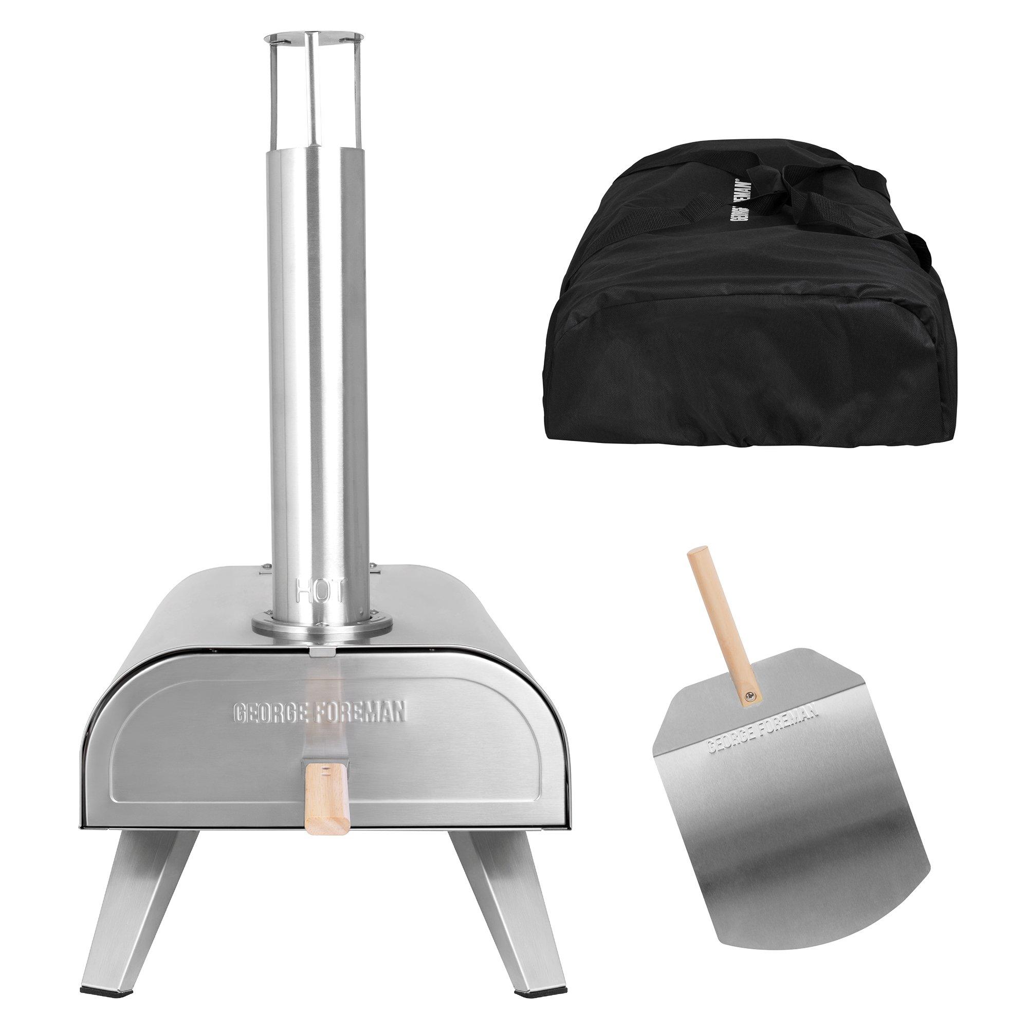 Stainless Steel - George Foreman - GFDFPO2SSPC 12 Multi-Fuel Powered Pizza Oven - 1