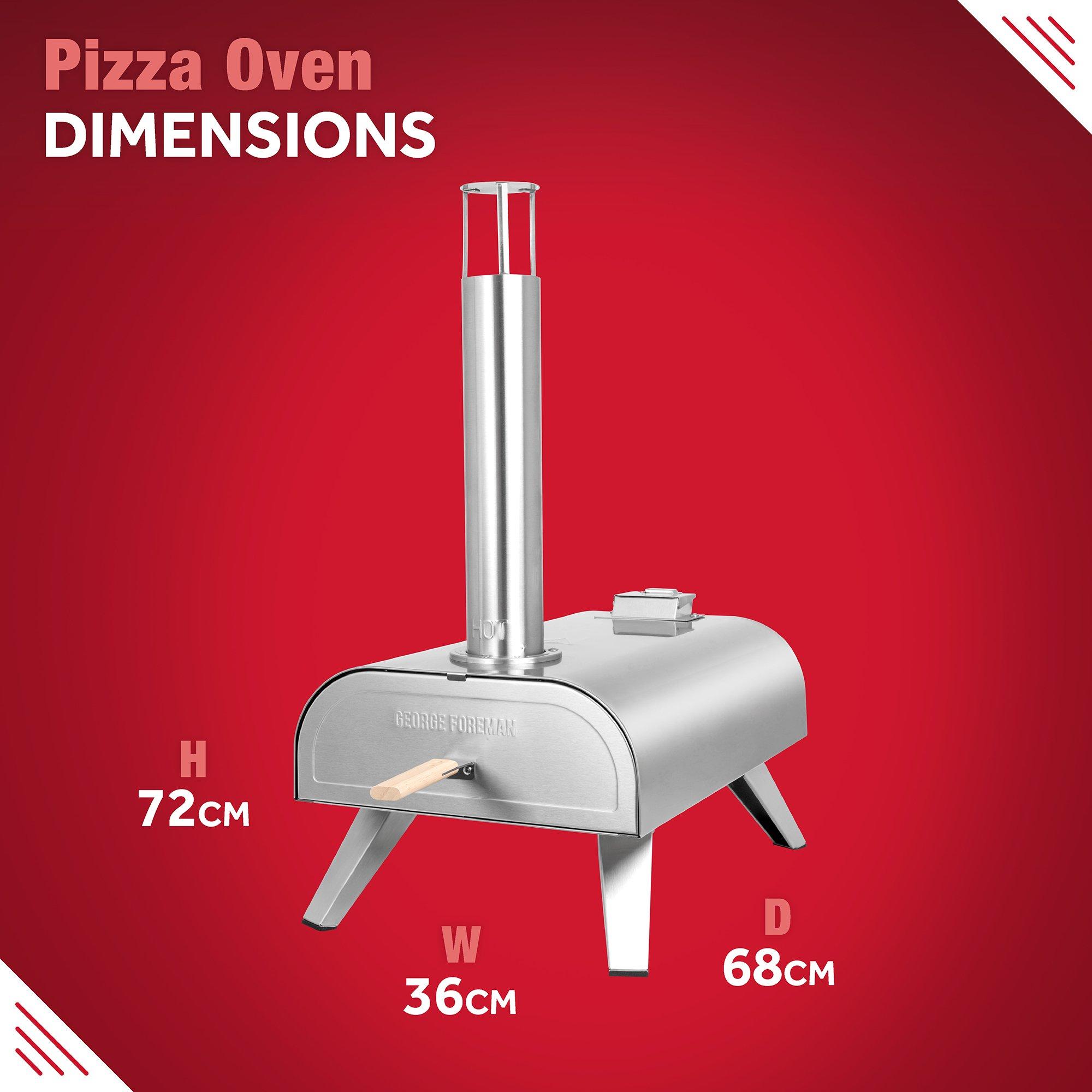 Stainless Steel - George Foreman - GFDFPO2SSPC 12 Multi-Fuel Powered Pizza Oven - 2