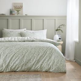 Bianca Scallop Floral 200 TC Cotton Duvet Cover Set