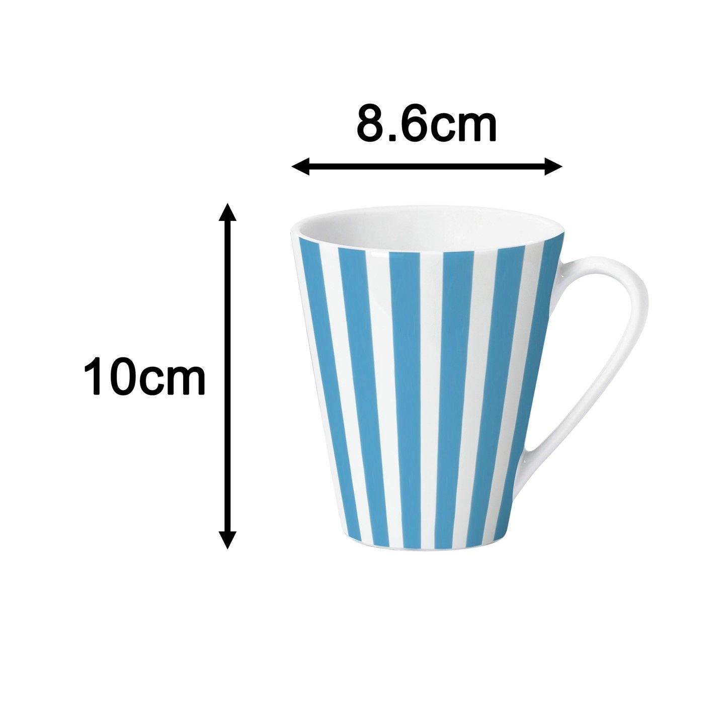 Blue - Waterside - 24pc Soft Blue Split Stripe Dinner Set - 8