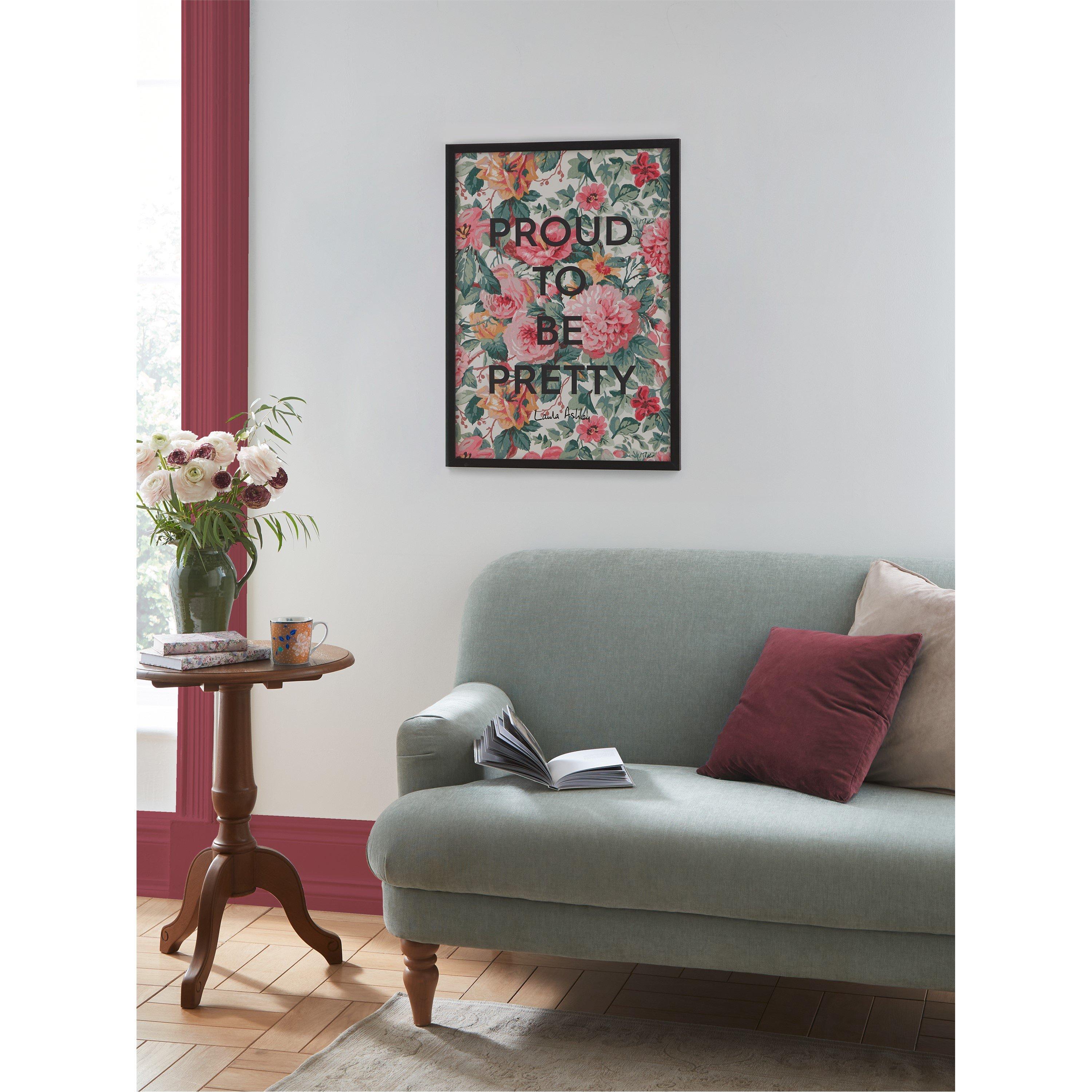 Multicolour - Laura Ashley - Aveline Slogan Print in a Black Frame - 2