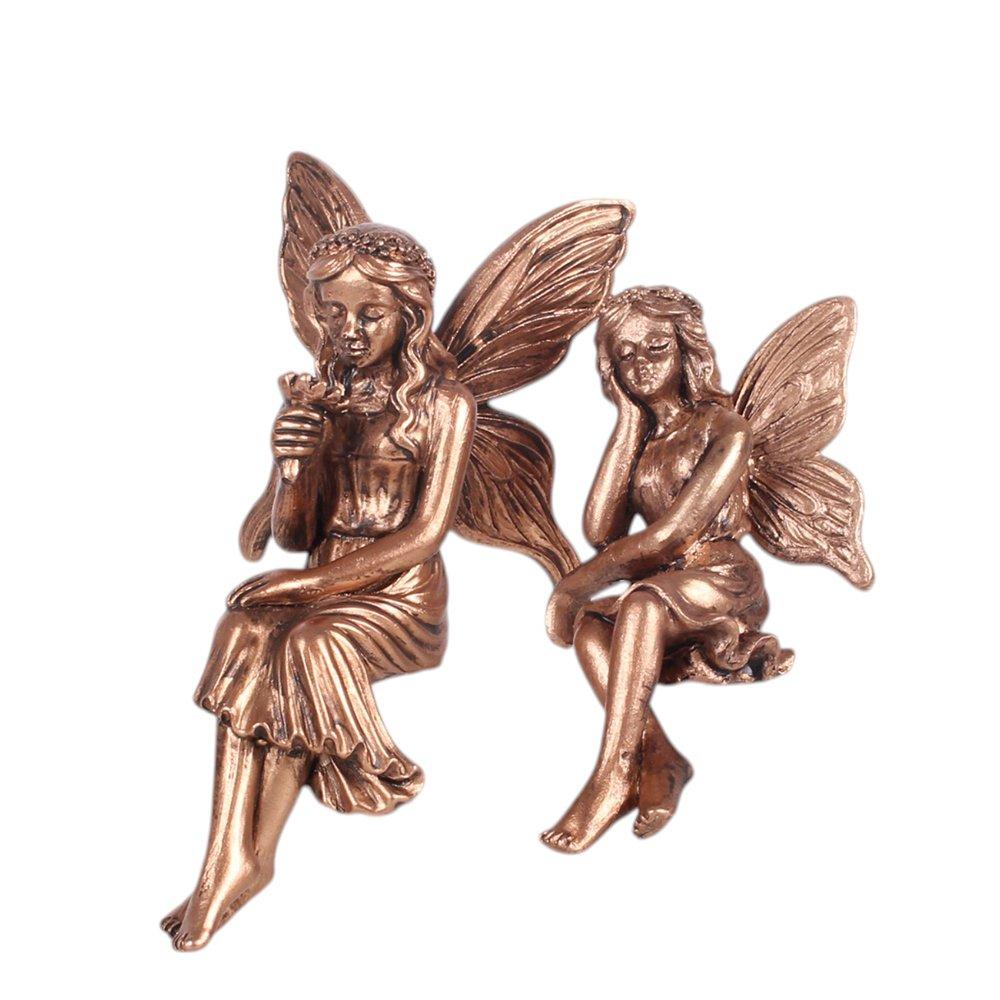 White - Something Different - Set of 2 Fairy Shelf Sitter Ornaments - 2