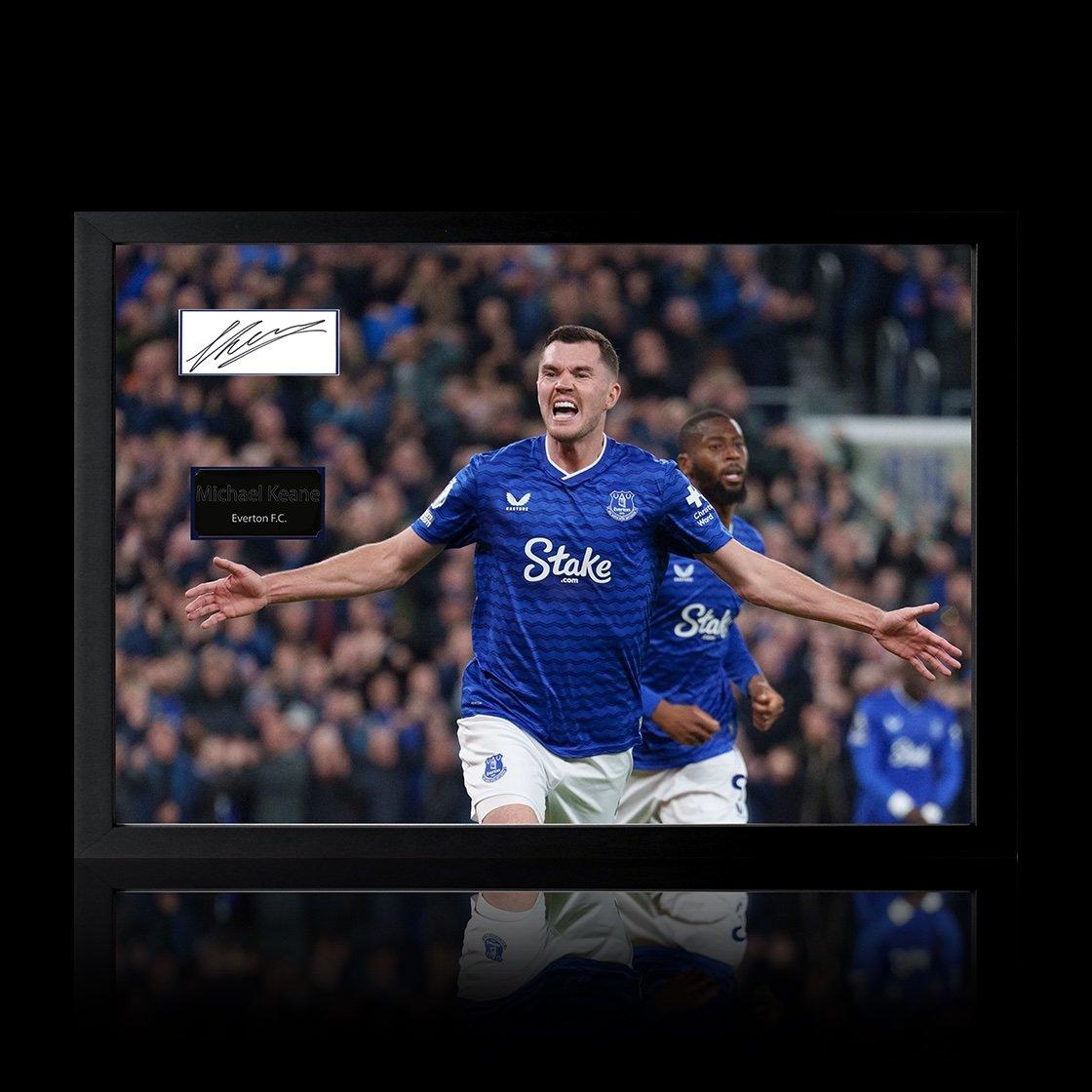 Blue - The Fan Cave - Michael Keane Signed Everton Plaque Iconic Frame - 1