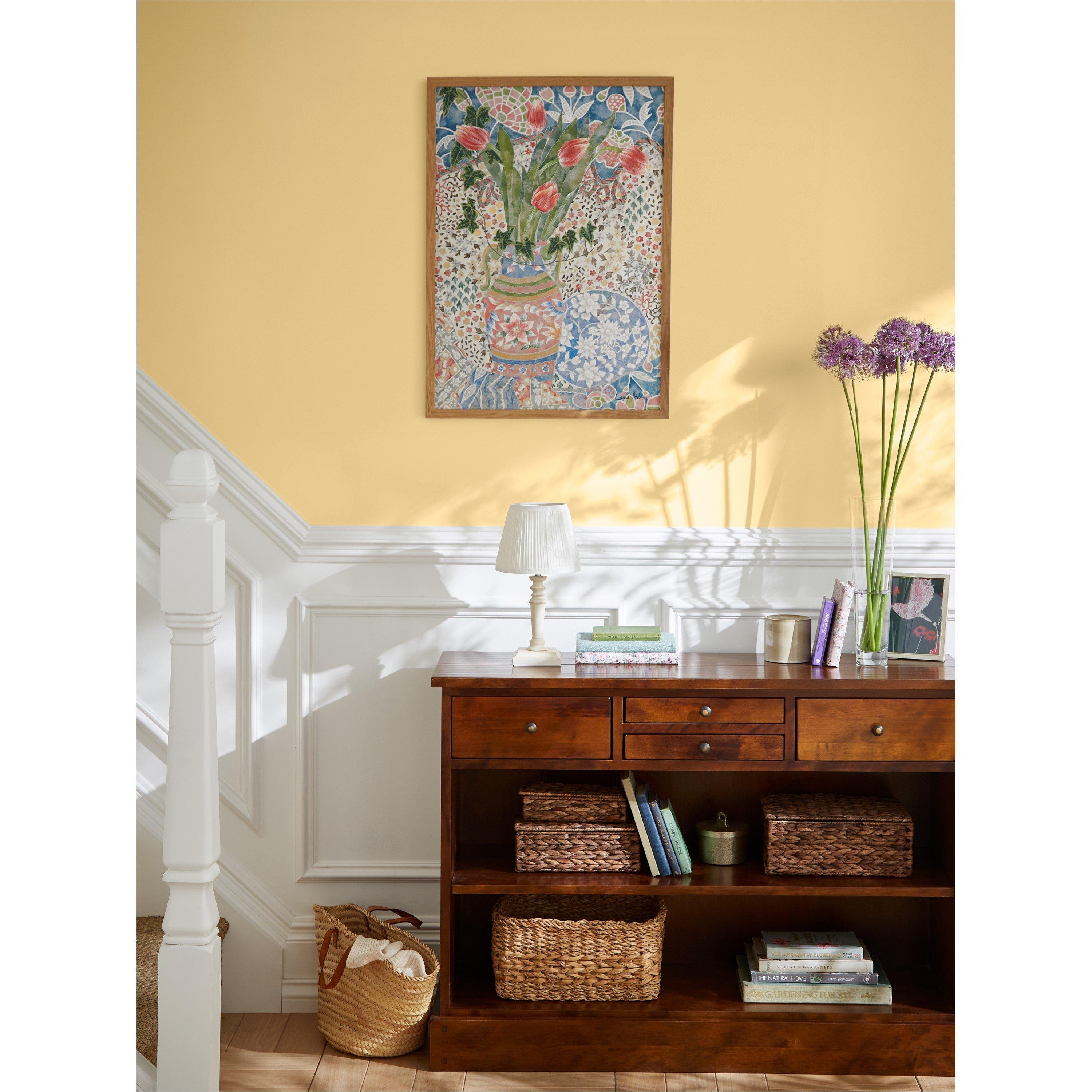 Blue - Laura Ashley - Abstract Tulips Print in a Wood Frame - 2