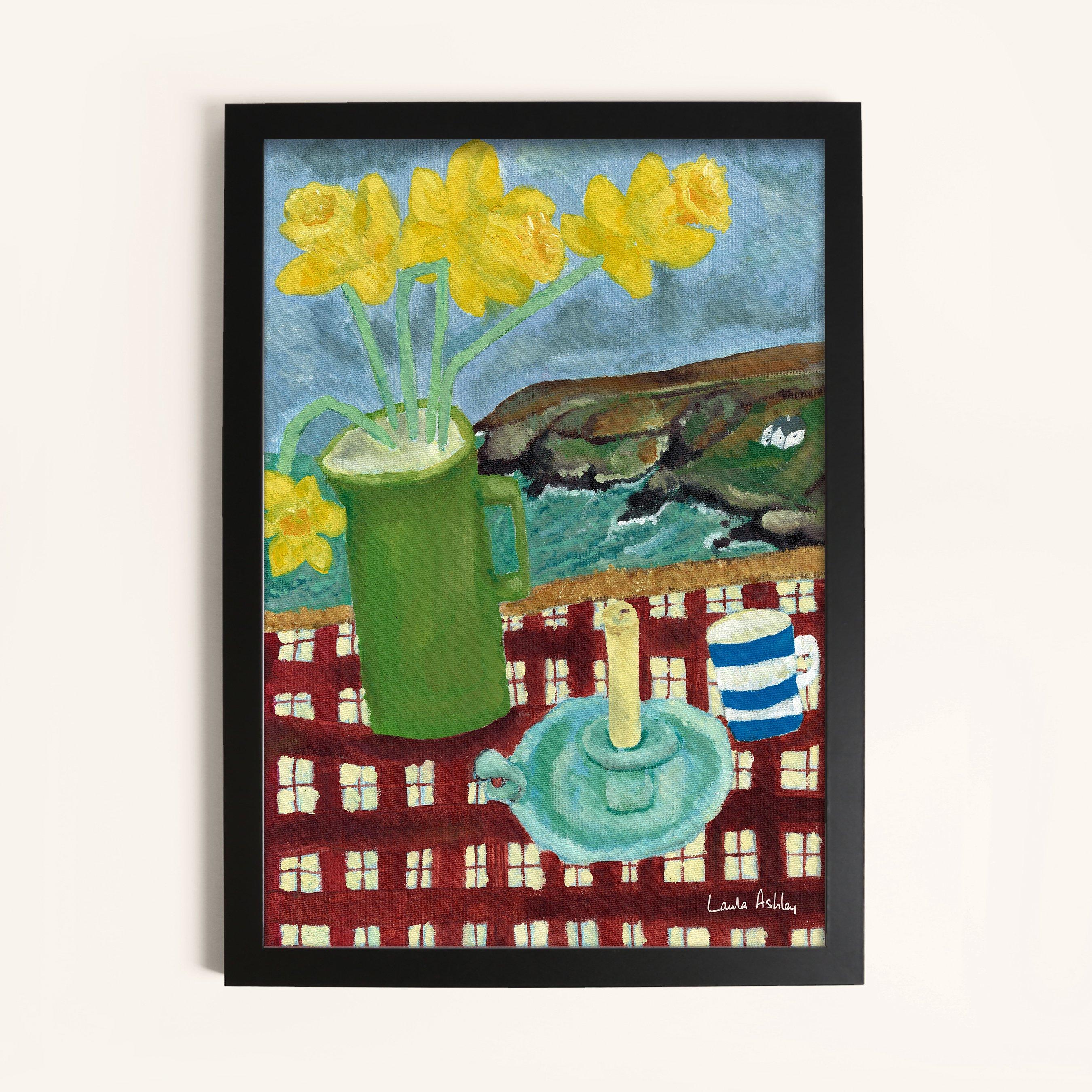 Multicolour - Laura Ashley - A Cornish View Print in a Black Frame - 1