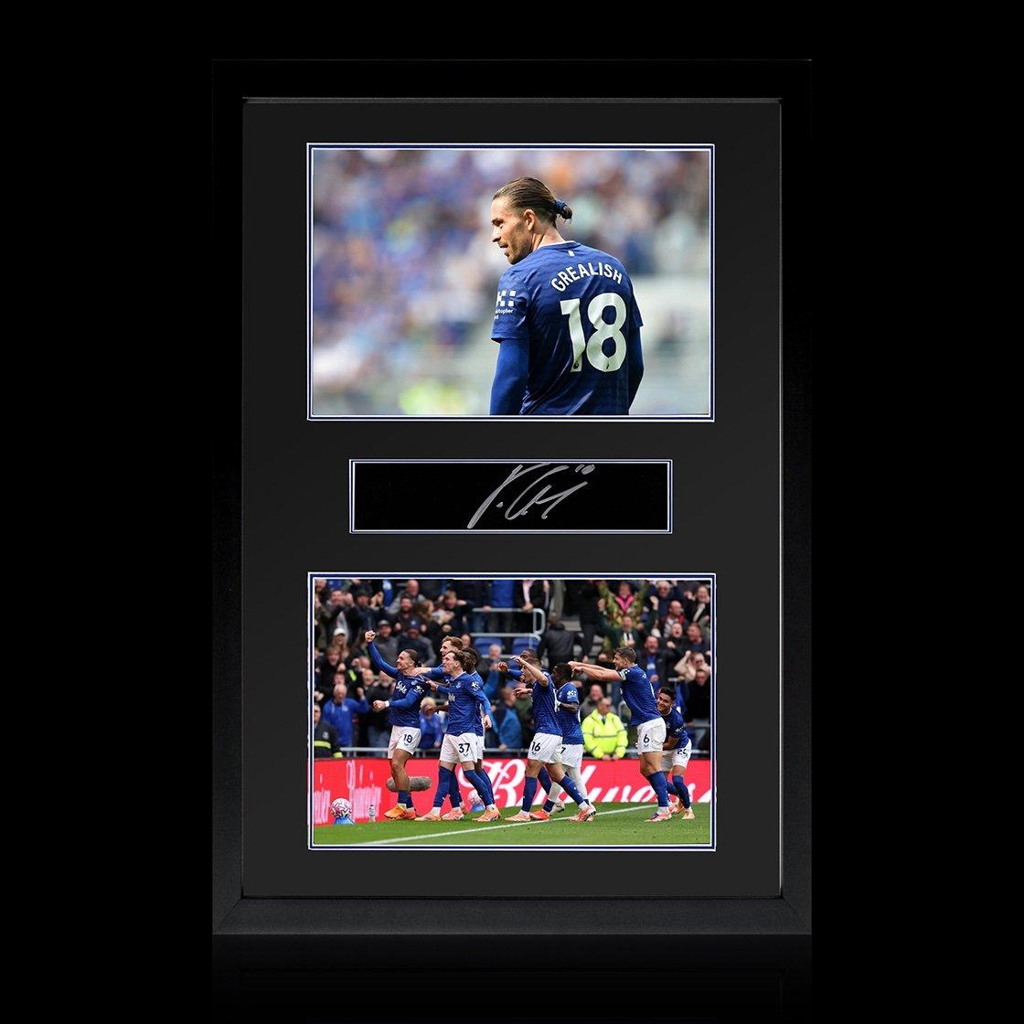 Blue - The Fan Cave - Jack Grealish Signed Everton Plaque Iconic Frame I
