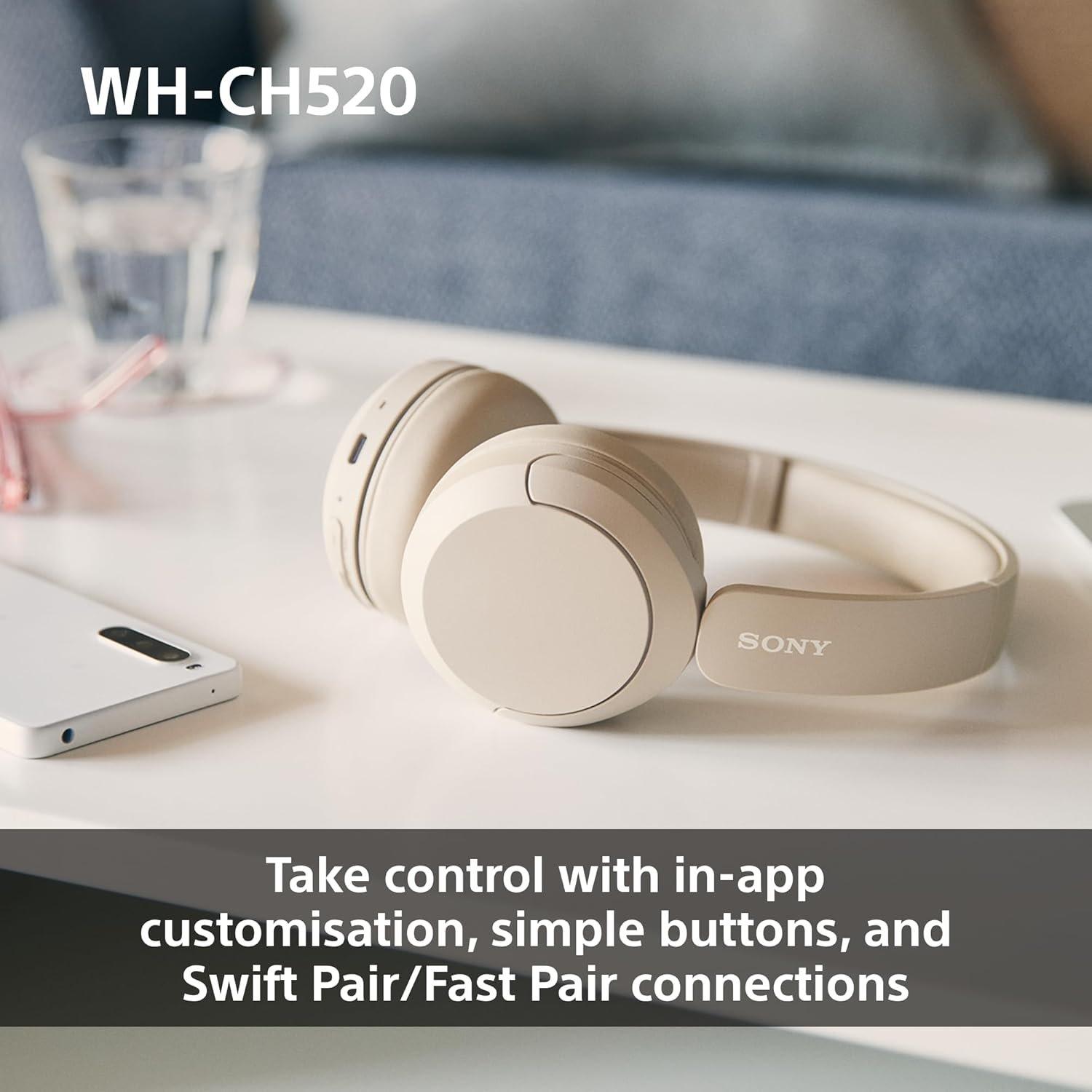 Beige - Sony - Sony WH-CH520 Wireless Headphones- Beige - 7