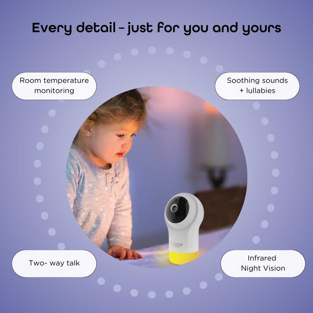 White - Hubble - Nursery Pal Glow Smart Cam - 7
