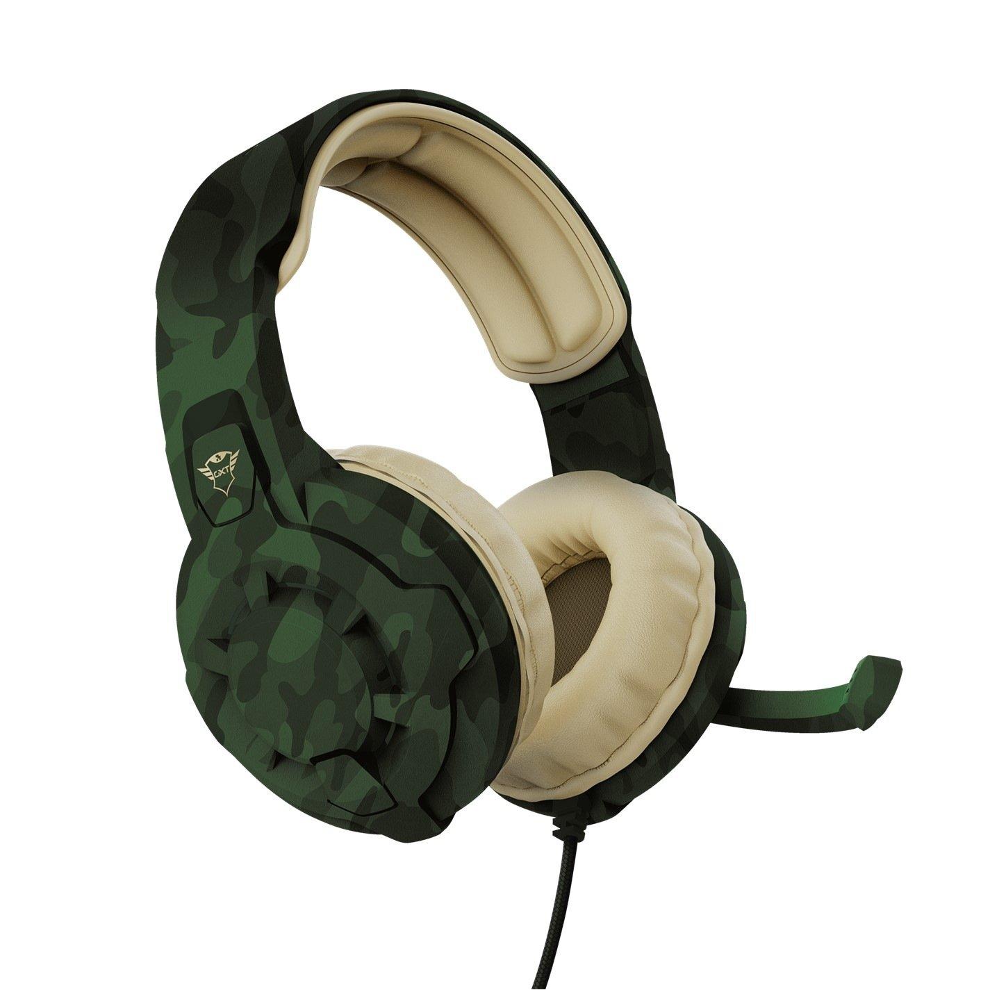 Camo Green - Trust - GXT 411C Radius Headset - Jungle Camo - 1
