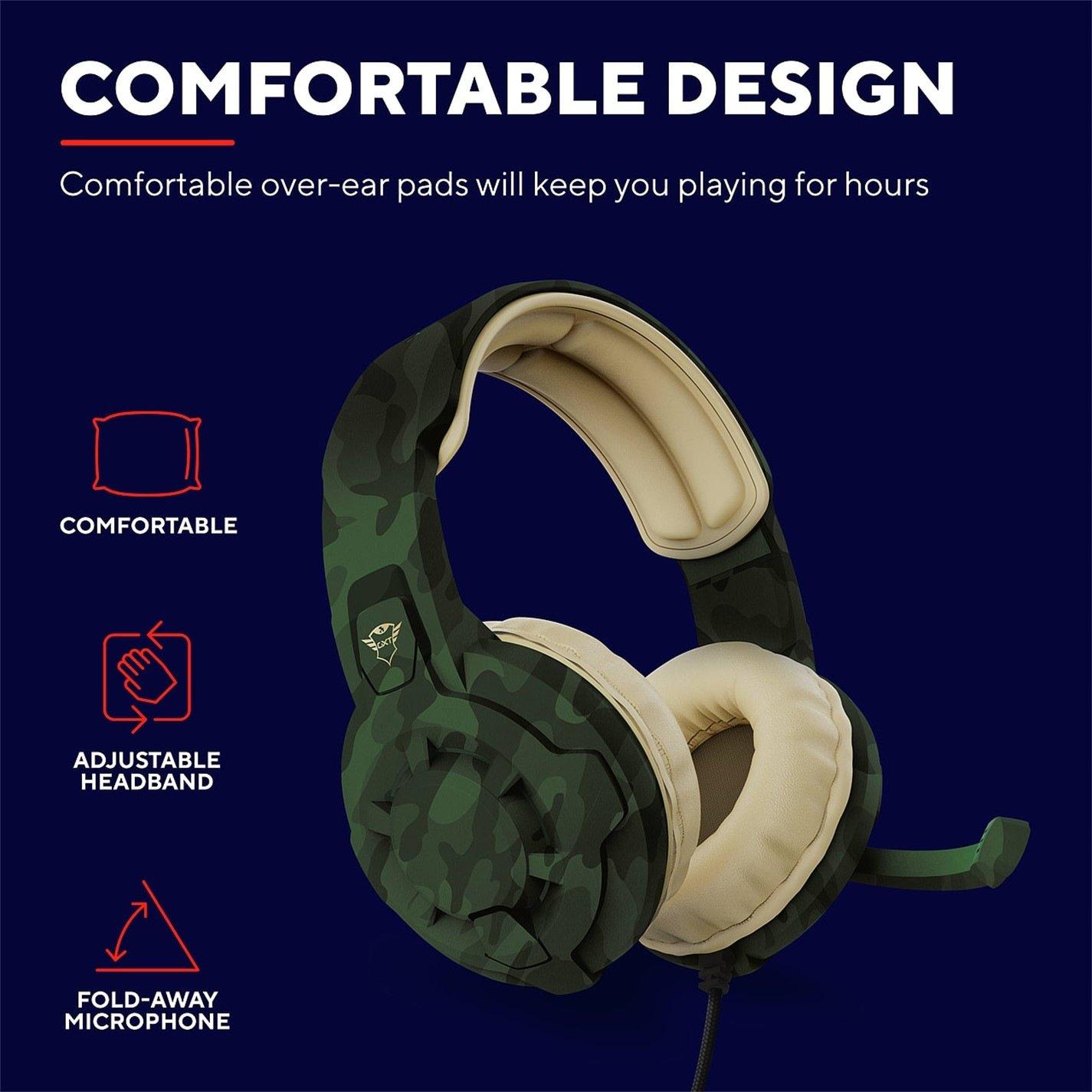 Tarngrün - Trust - GXT 411C Radius Headset - Jungle Camo - 8