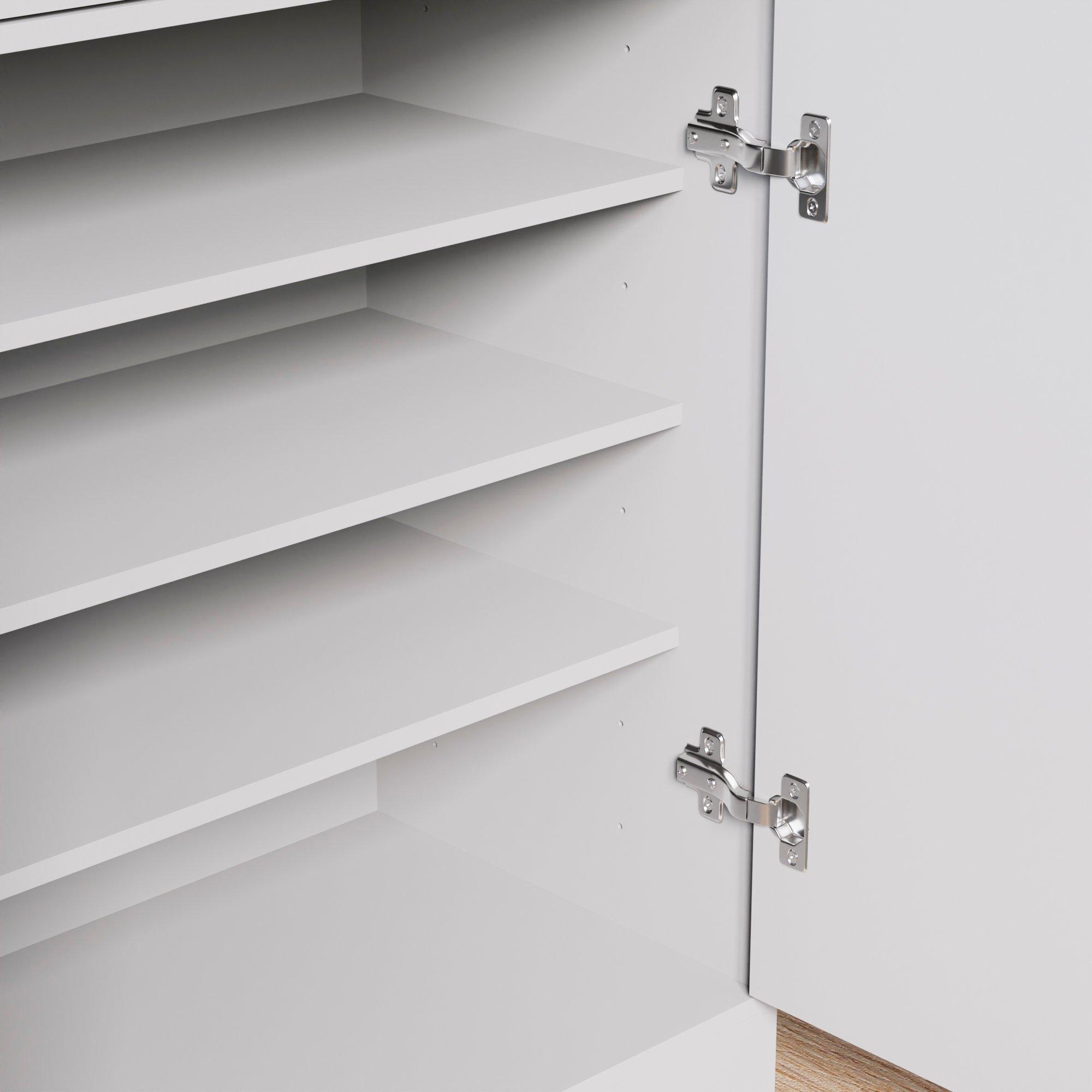 White - Lassic - Vida Designs Dalby 2 Door 1 Drawer Shoe Cabinet - 9