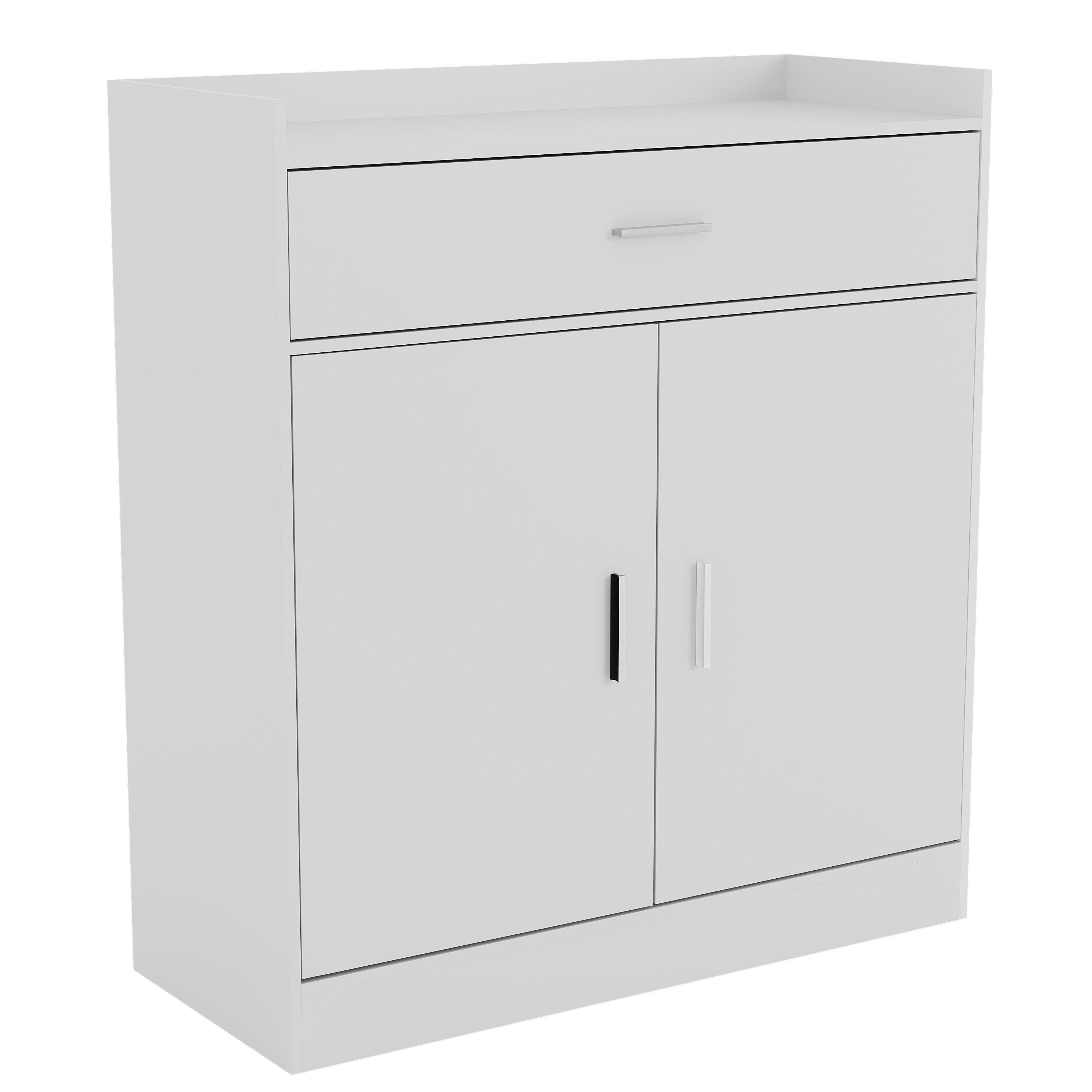 White - Lassic - Vida Designs Dalby 2 Door 1 Drawer Shoe Cabinet - 10