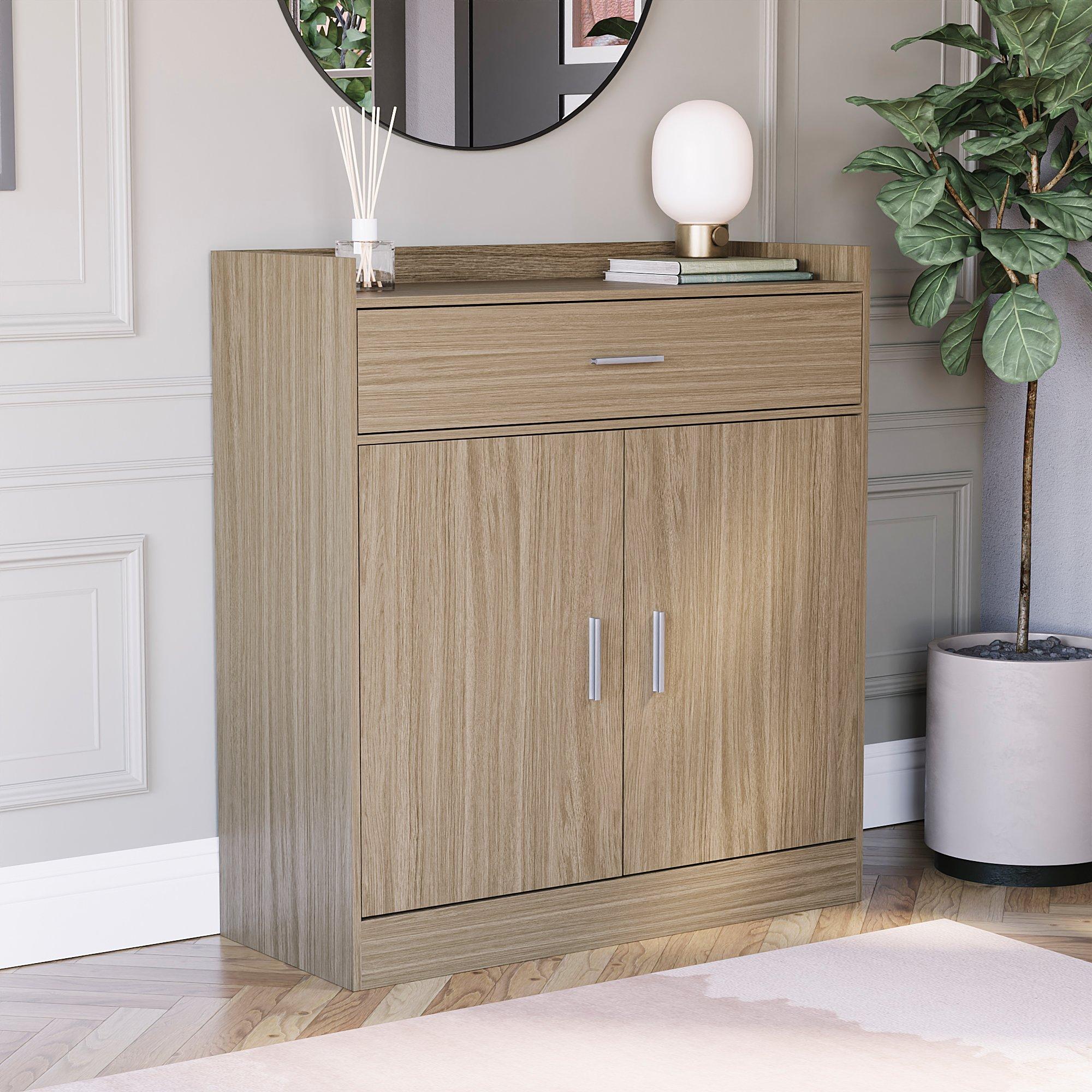 Vida Designs Dalby 2 Door 1 Drawer Shoe Cabinet