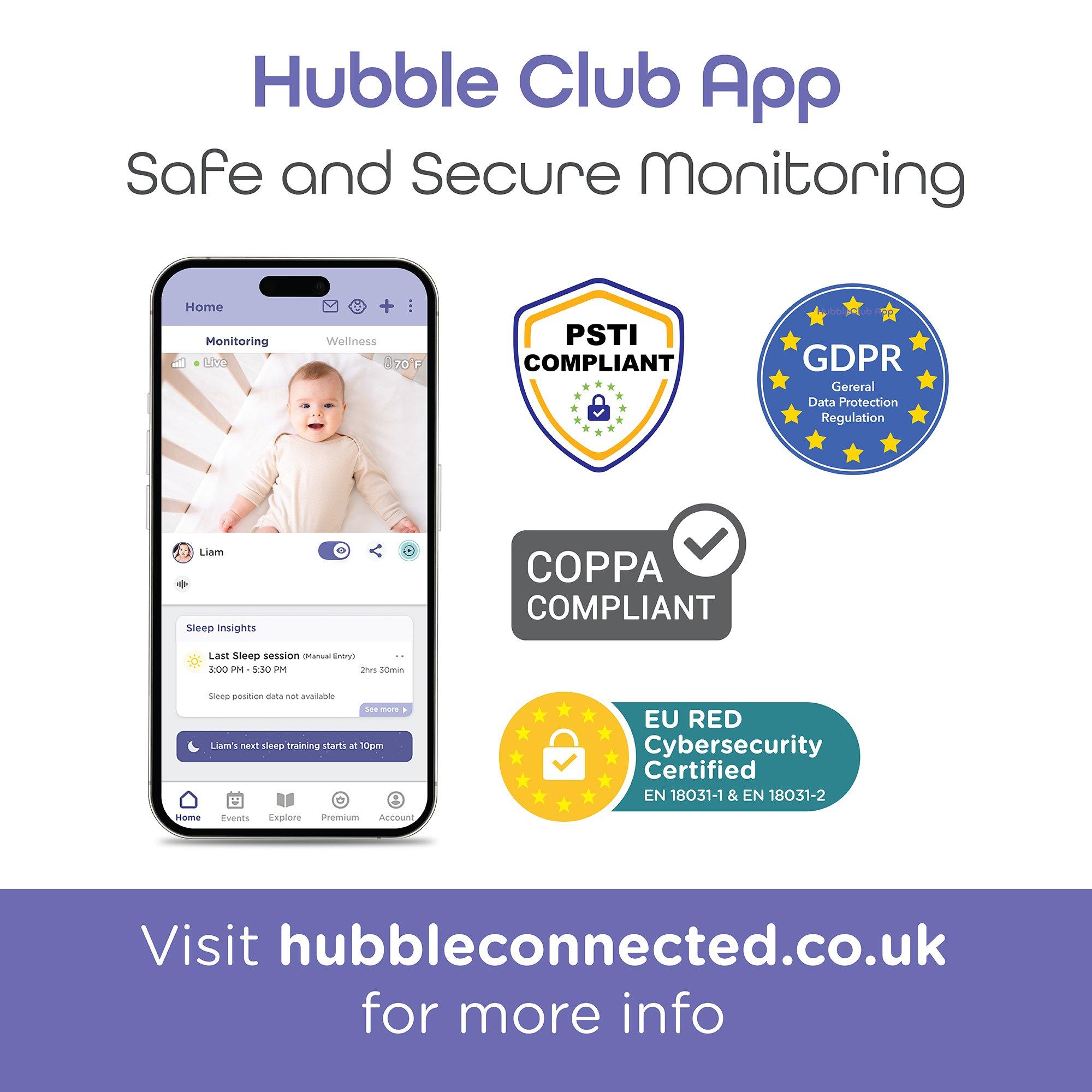 White - Hubble - Nursery Pal Connect 5 Smart Baby Monitor wi - 14