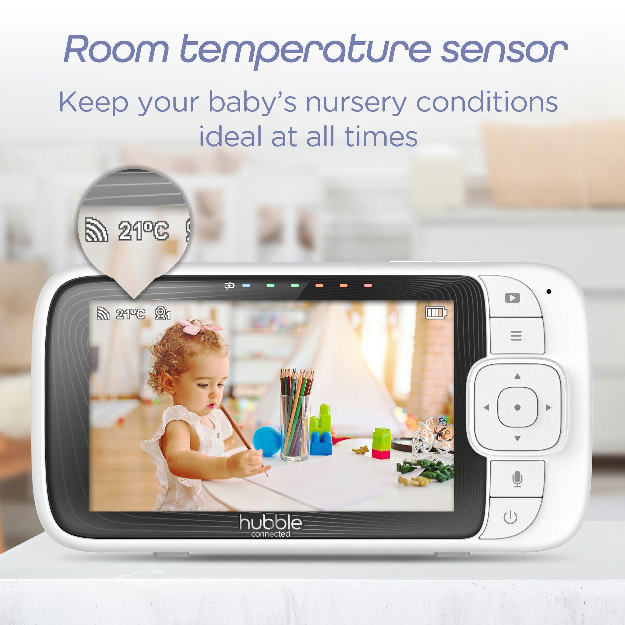 White - Hubble - Nursery Pal Connect 5 Smart Baby Monitor wi - 7