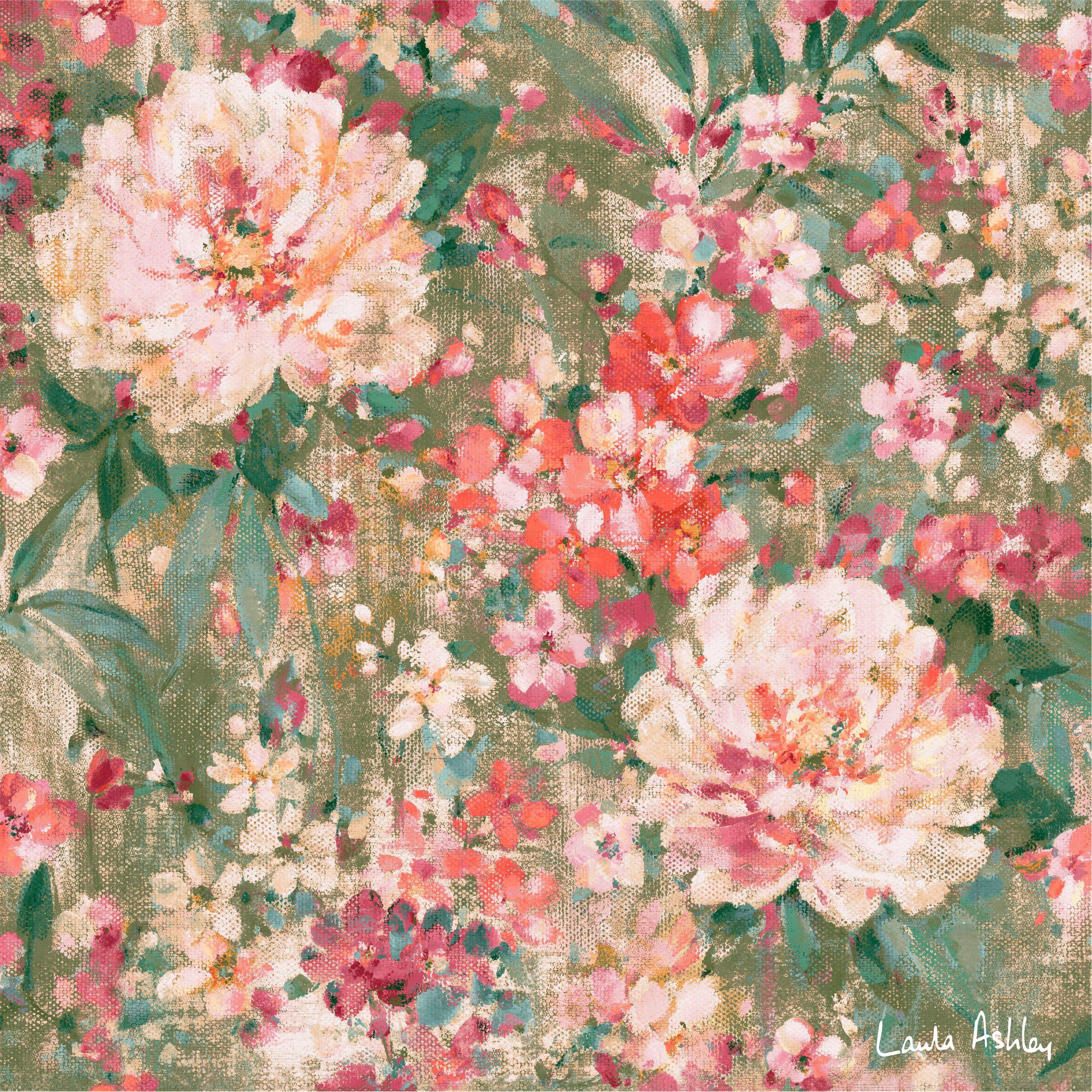 Pink - Laura Ashley - Mayville Floral Print in a White Frame - 3