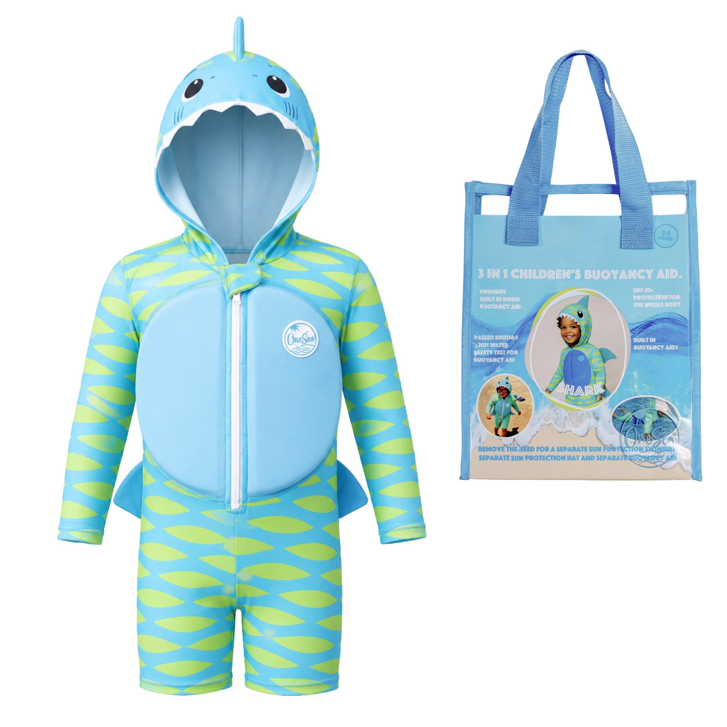 OneSea Onesea Shark Outfit - 3-in-1 Children’s Buoyancy Aid - 12 Months