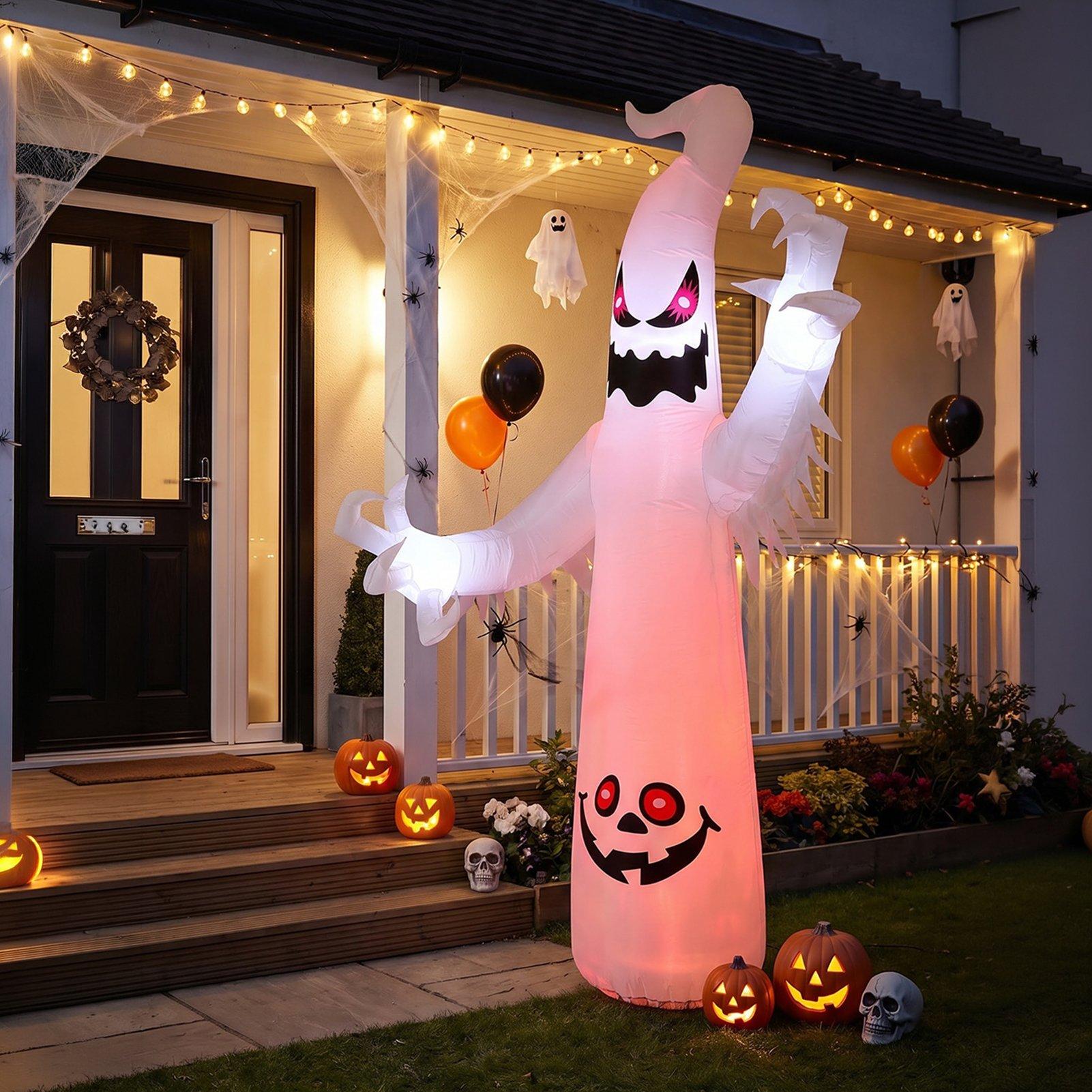 Multi - LIFE IDEAS - 7 FT Halloween Inflatable Ghost with LED Lights - 1