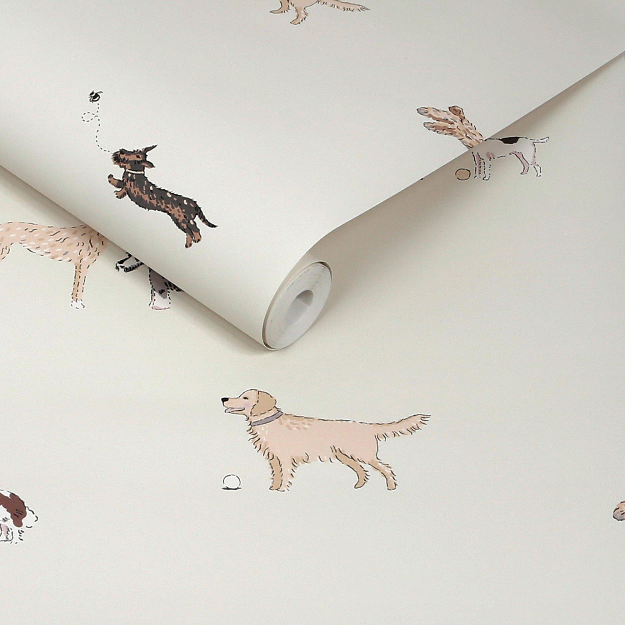 Off White - Sophie Allport - Doggy Daycare Wallpaper - 3