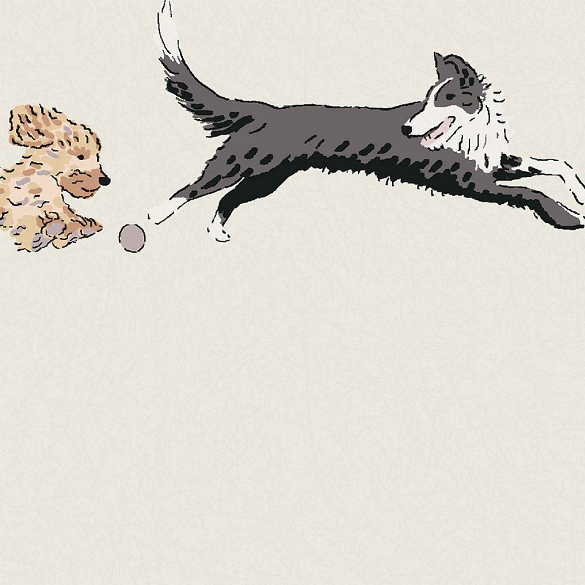 Off White - Sophie Allport - Doggy Daycare Wallpaper - 4