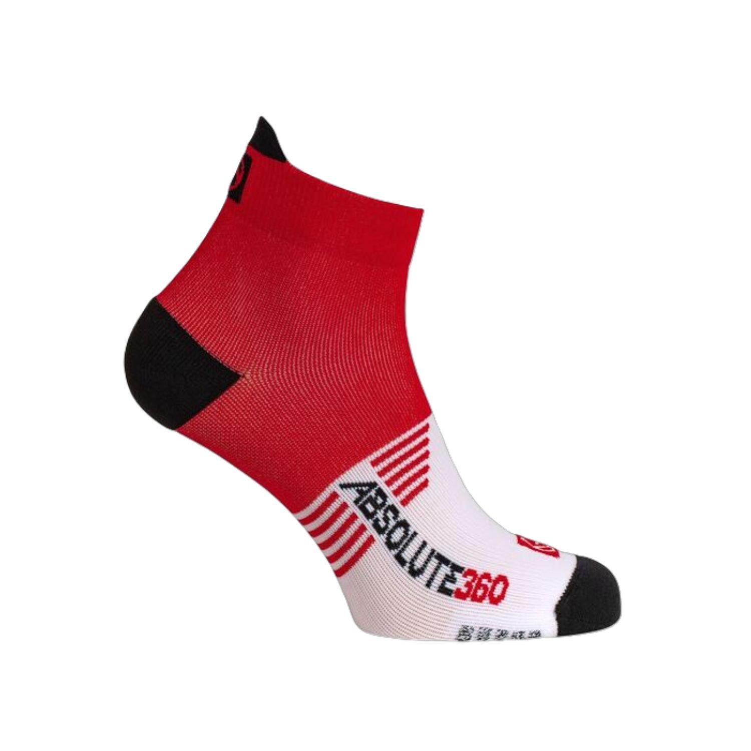 Neutral - Absolute 360 - Performance Running Socks: Ankle - Red/White - 1