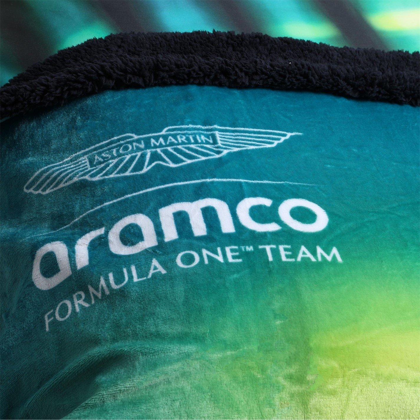 Green - Aston Martin - Aston Martin Wings Sherpa Fleece Blanket - 3