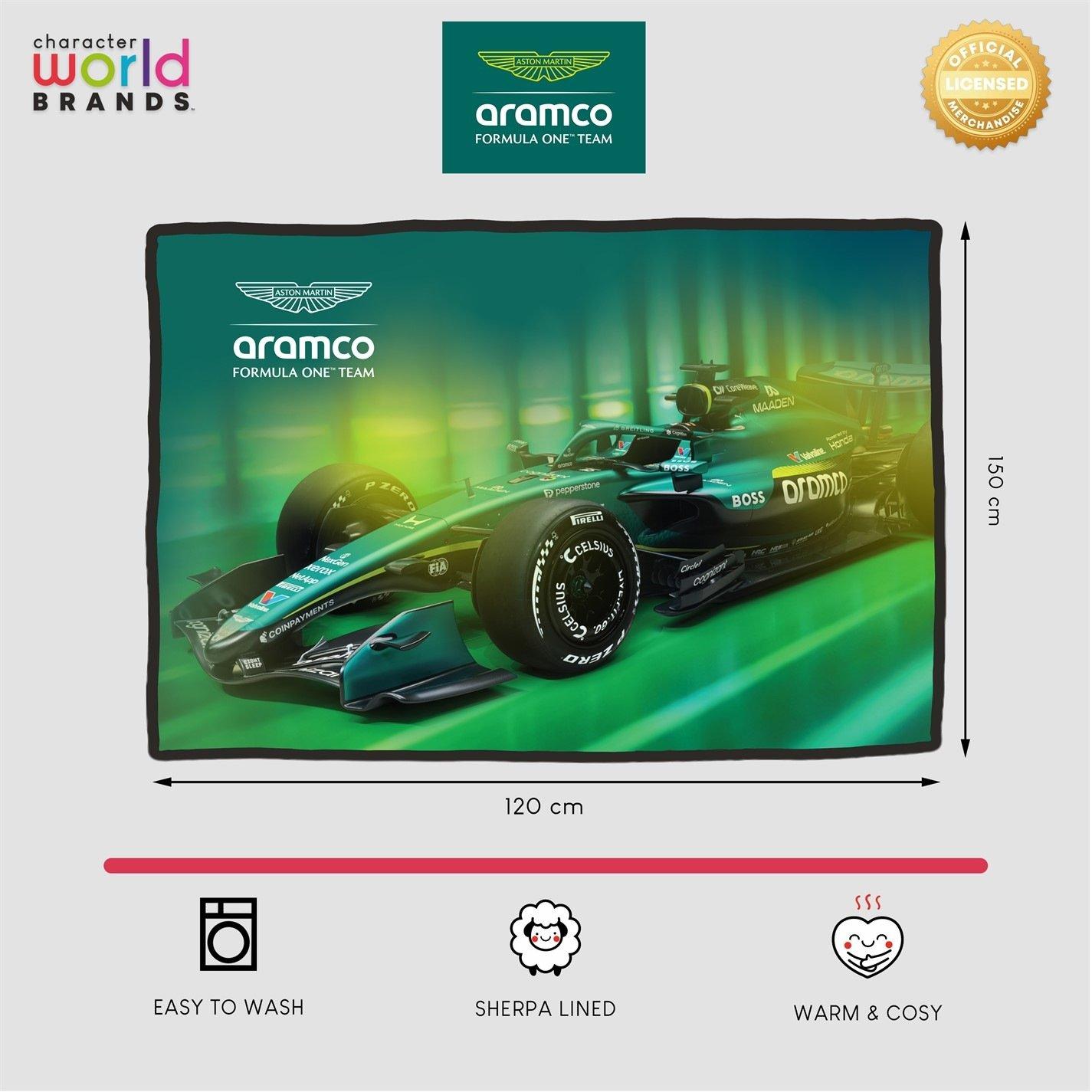 Green - Aston Martin - Aston Martin Wings Sherpa Fleece Blanket - 7