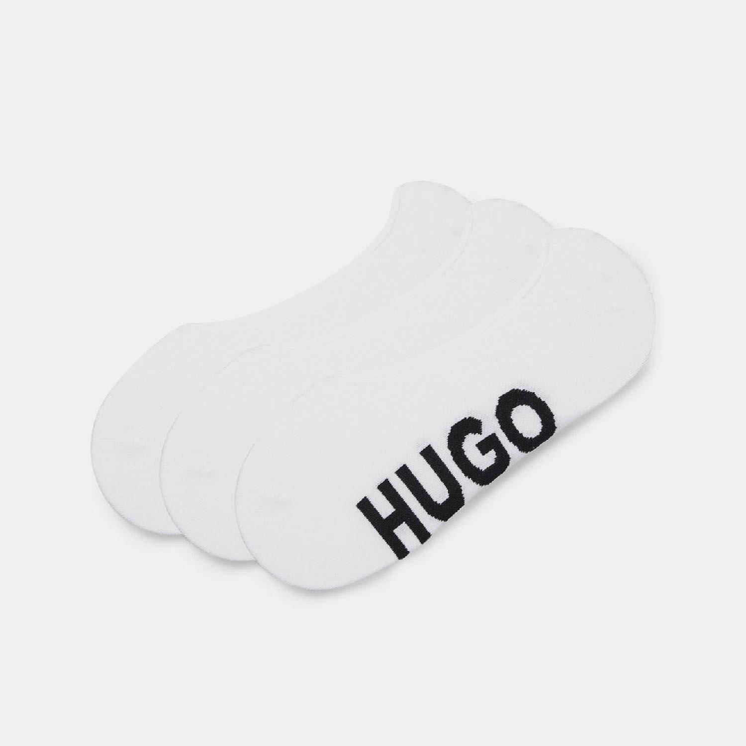 Hugo 3 Pack of Invisible Socks with Large Logos