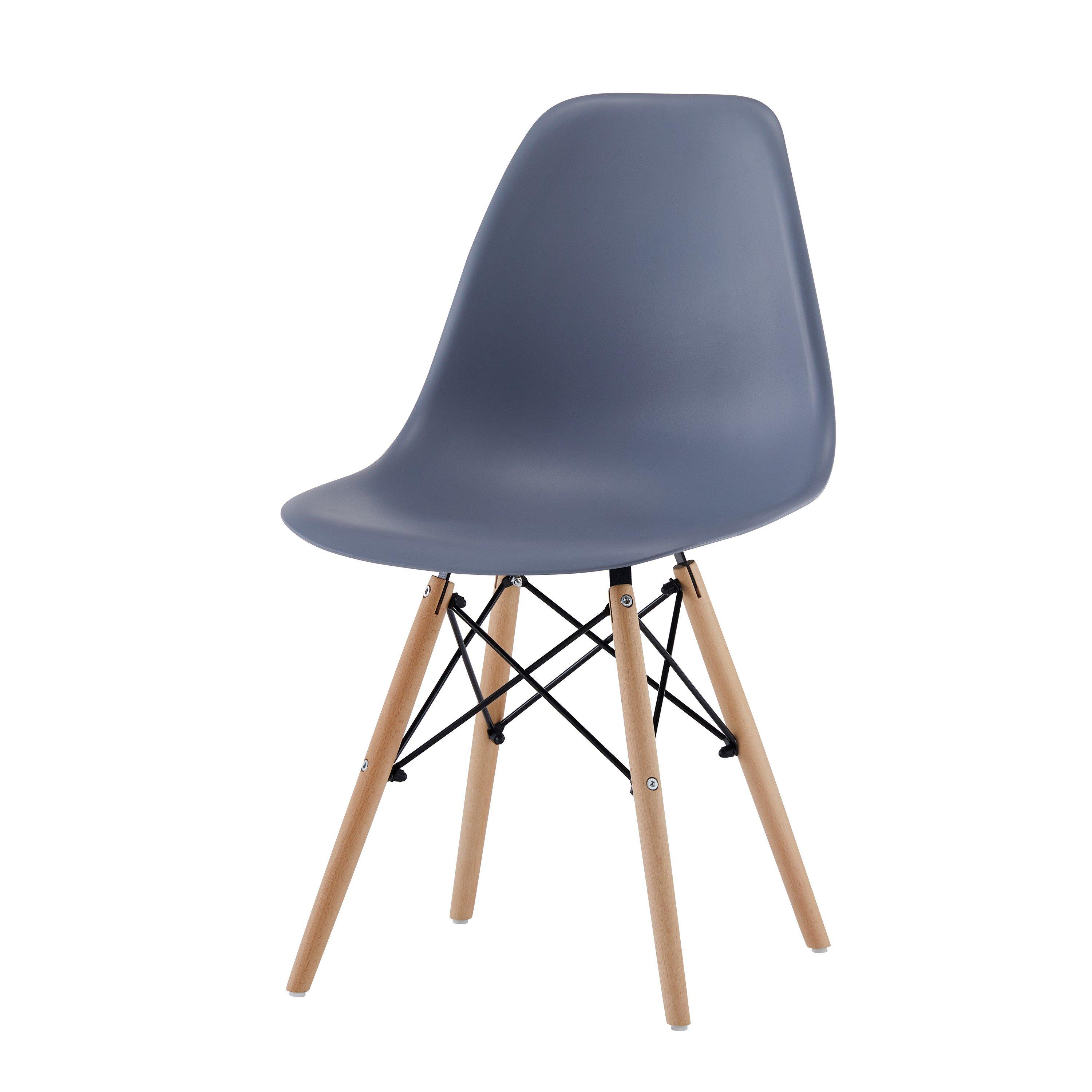 Grey - Comfy Living - Modern Wooden Leg Dining Set - 3