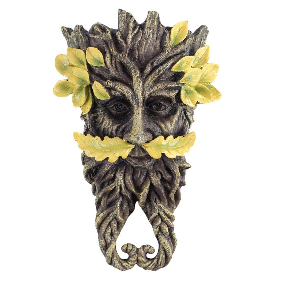 White - Something Different - Green Man Twisted Beard Wall Plaque - 2