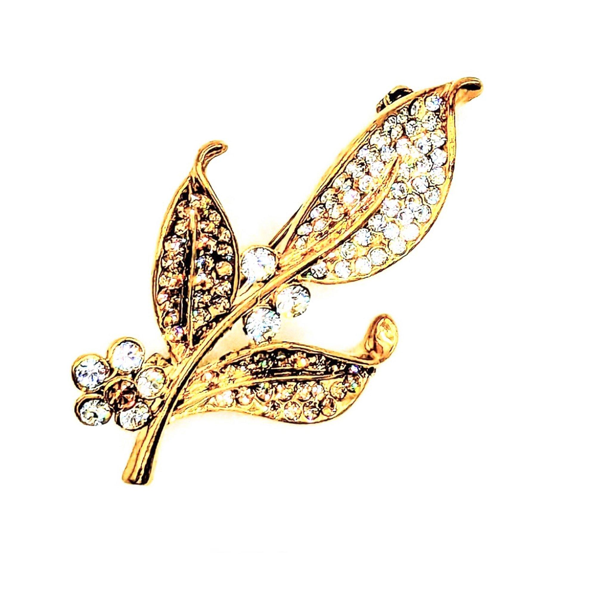 Gold - Espree - Espree Gold Plated Leaf Brooch
