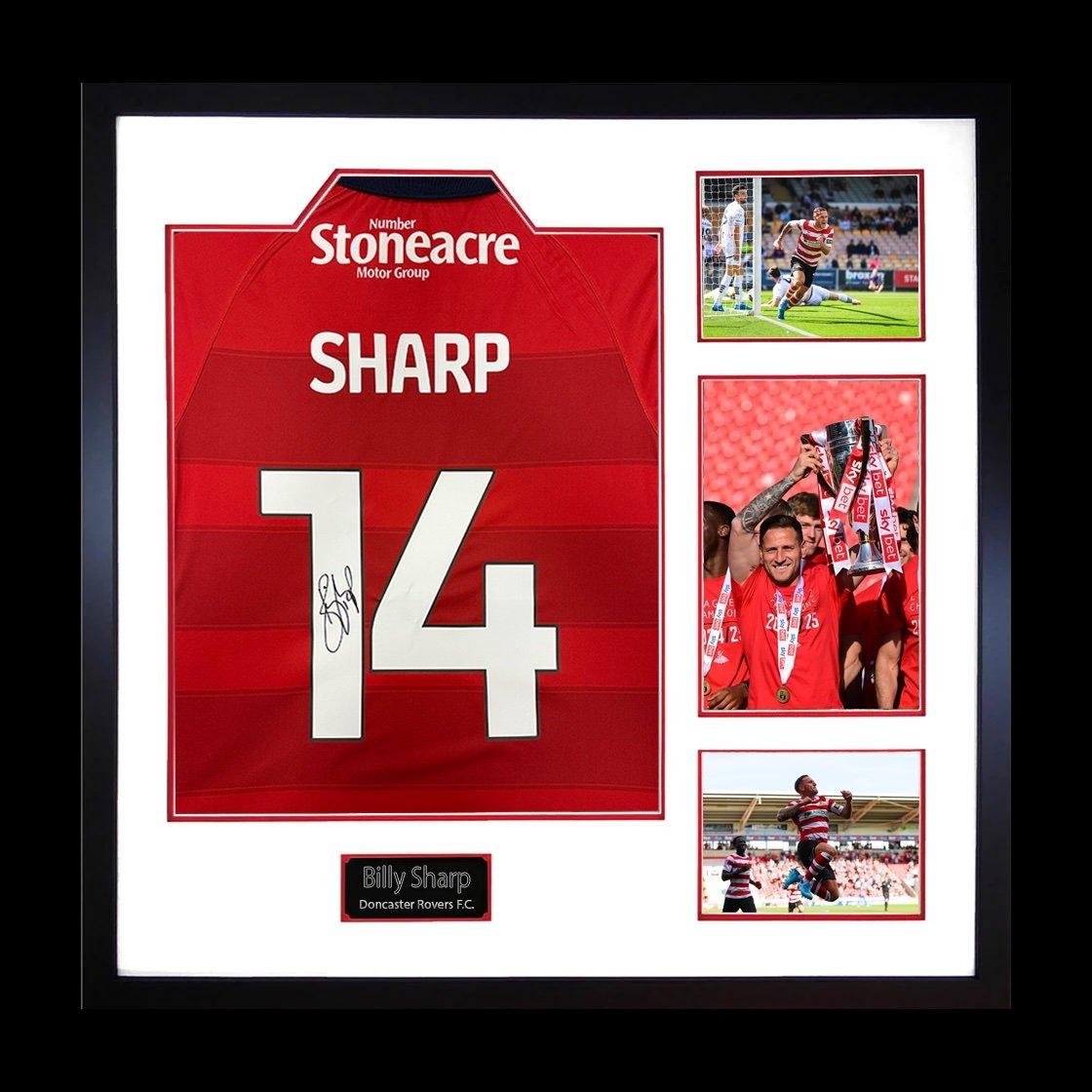 Red - The Fan Cave - Billy Sharp Signed DCR FC Shirt Elite Frame - 1