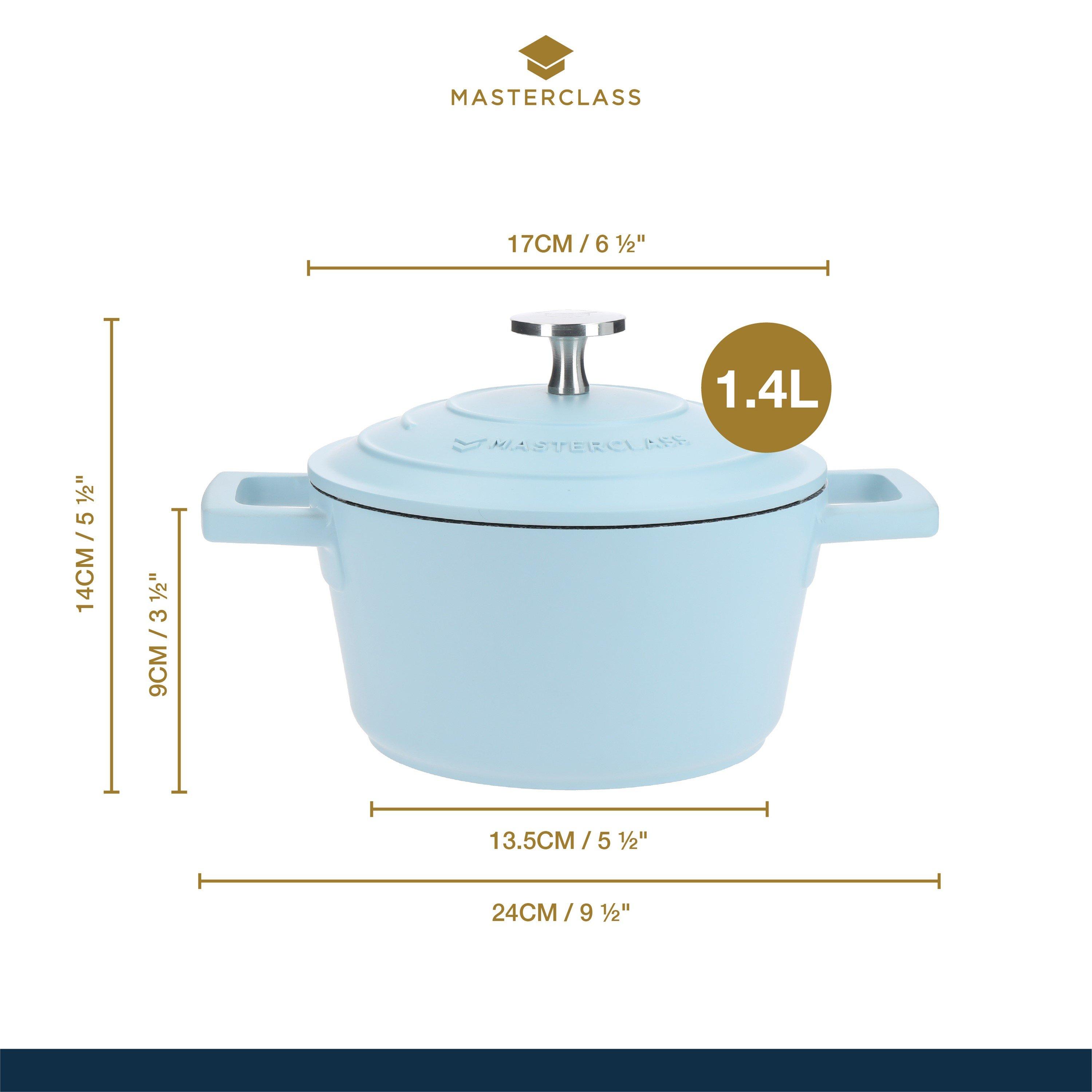 Sky Blue - MasterClass - Cast Aluminium Casserole Dish with Lid Sky Blue - 2
