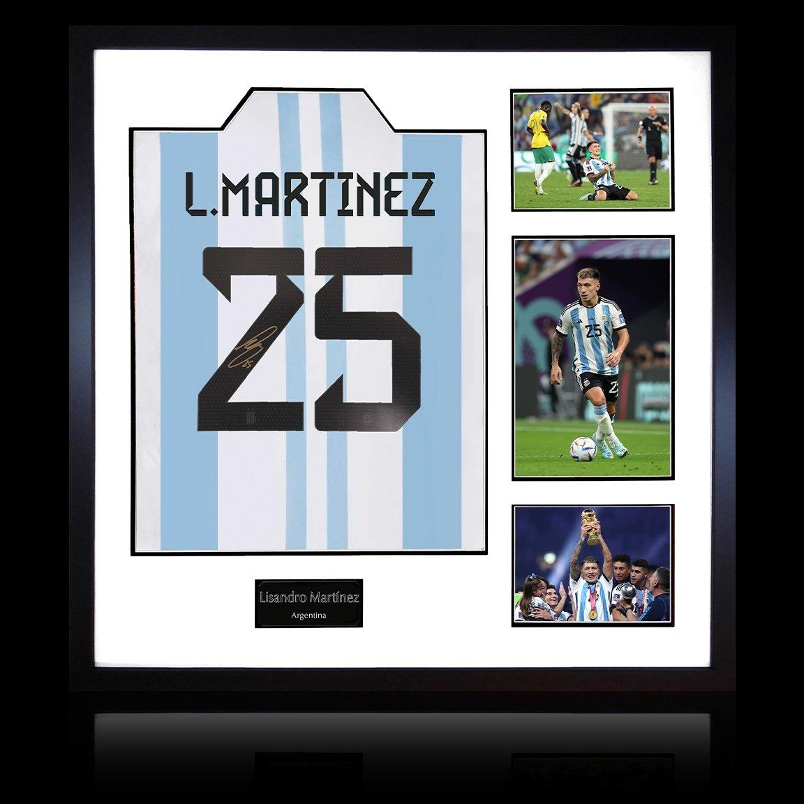 Blue - The Fan Cave - Lisandro Martínez Signed Argentina Elite Frame - 1