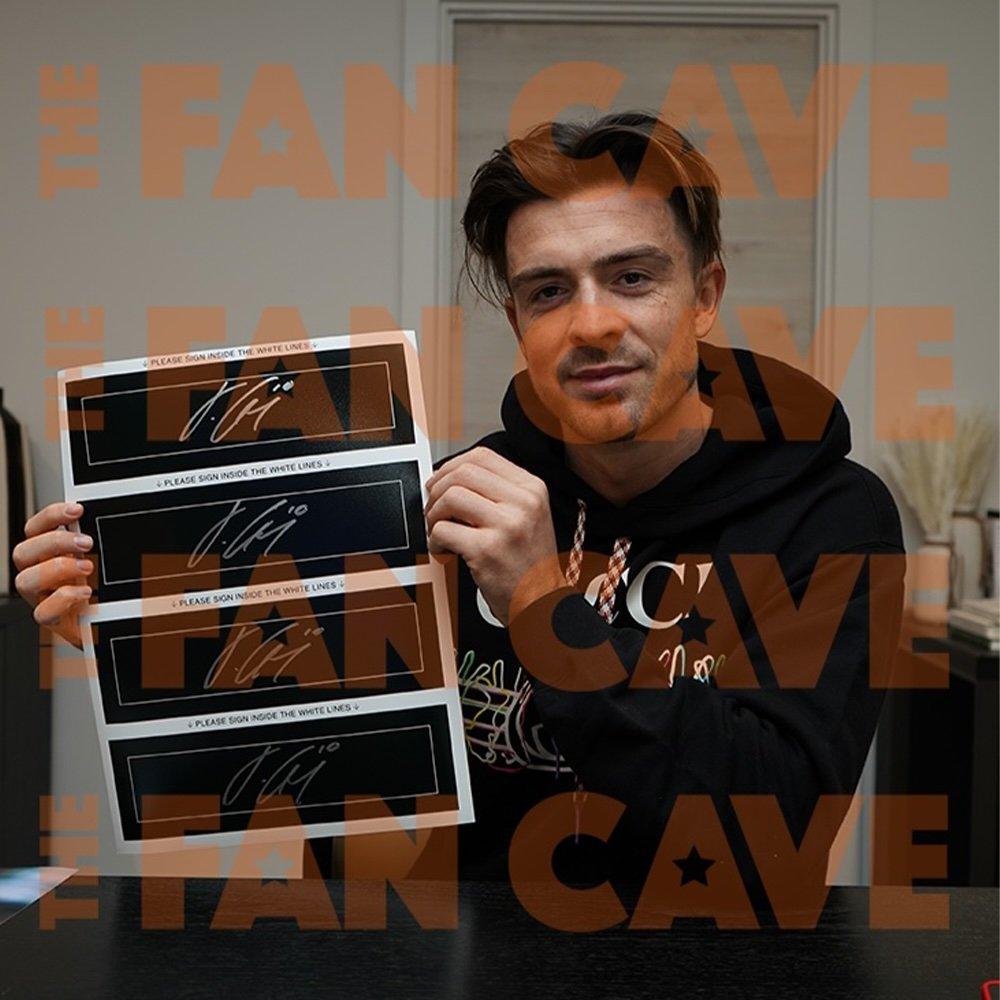 Blue - The Fan Cave - Jack Grealish Signed Everton Plaque Iconic Frame - 2