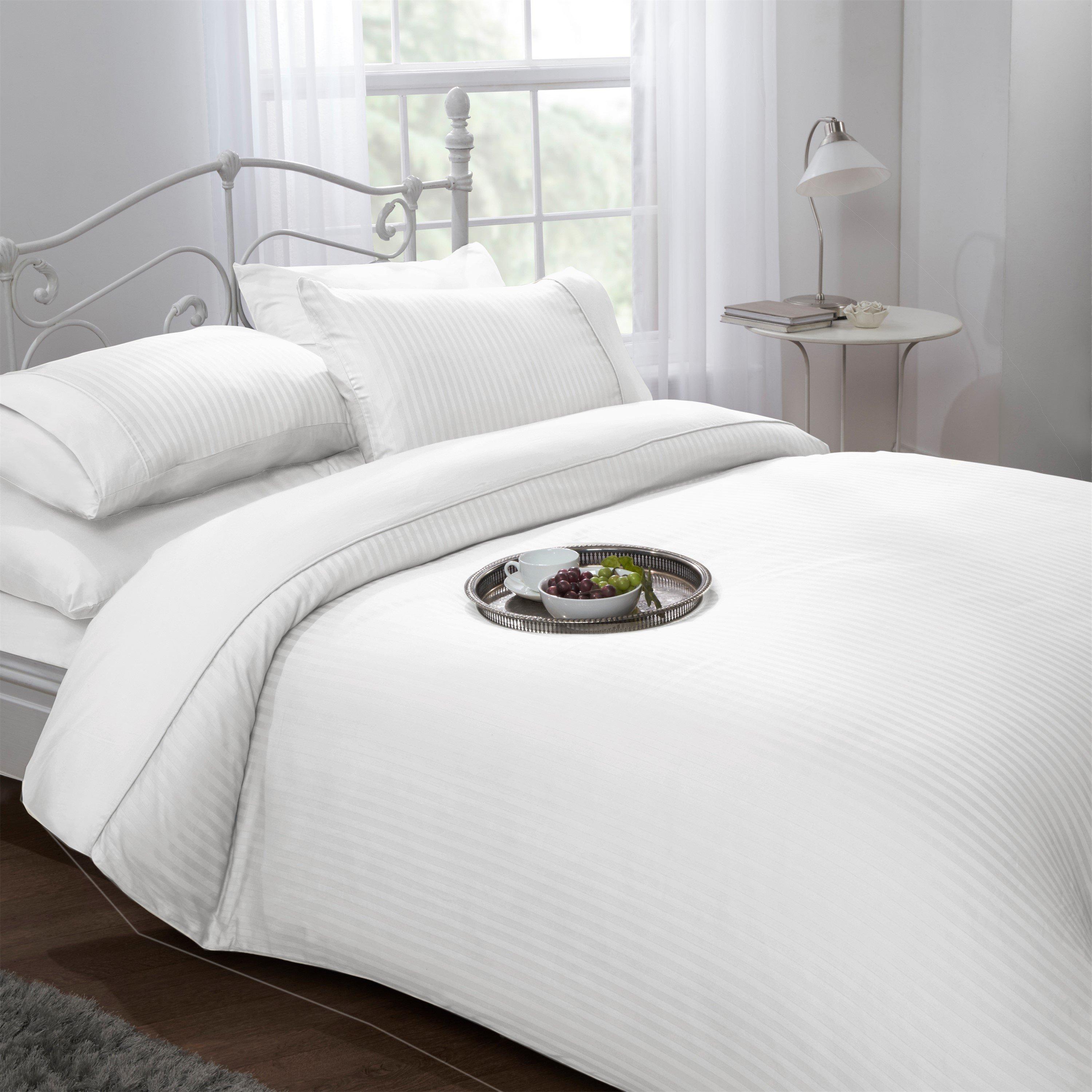 White - Emma Barclay - Hotel Duvet Set 300 Thread Count Sateen Ritz - 1
