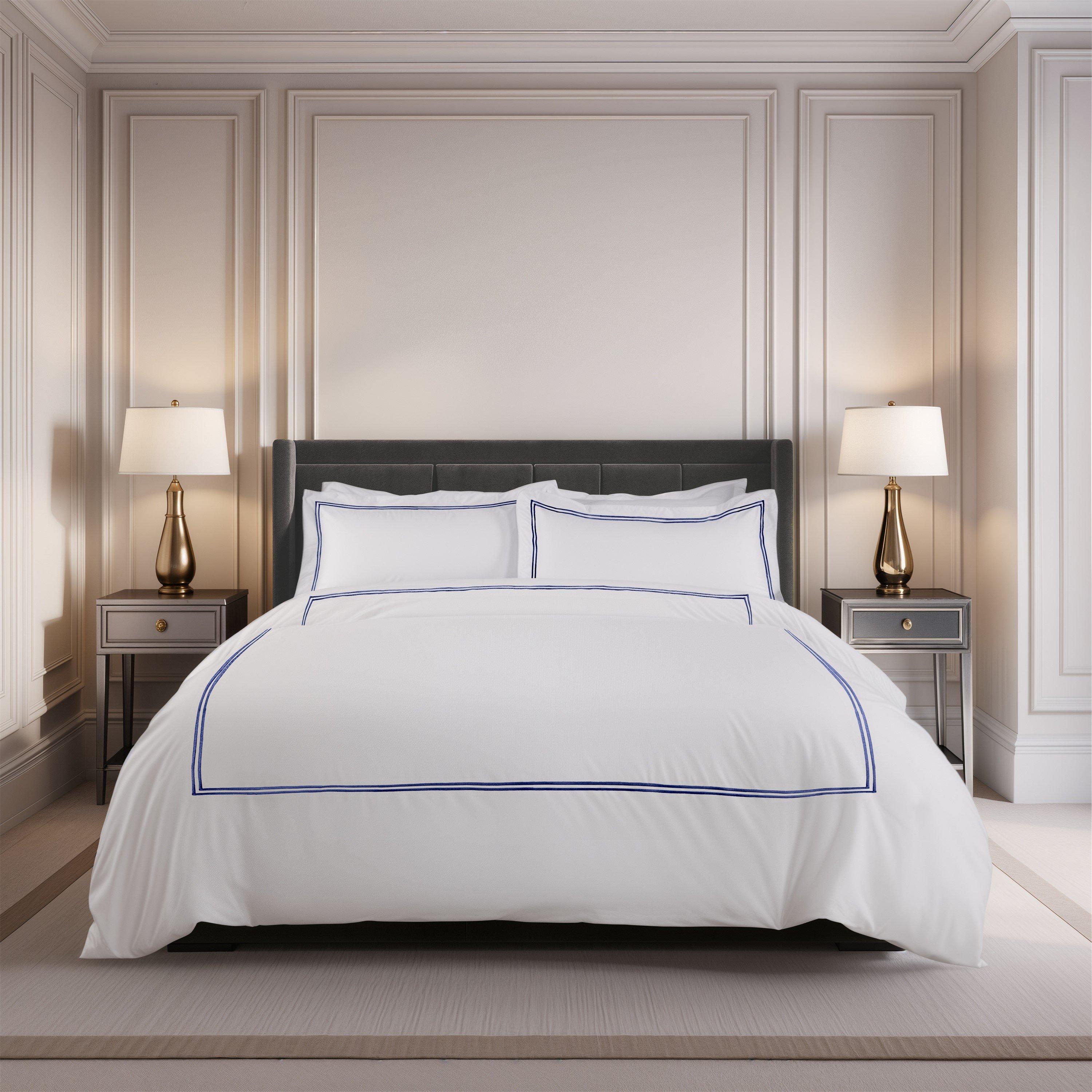 Duvet Embroidered Set Oxford Pillowcases Mayfair